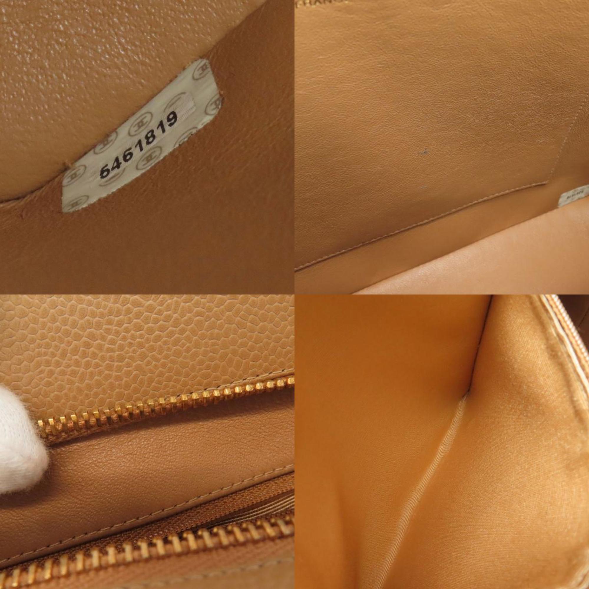Chanel Beige Caviar Leather Tote Bag (Pre-Owned)