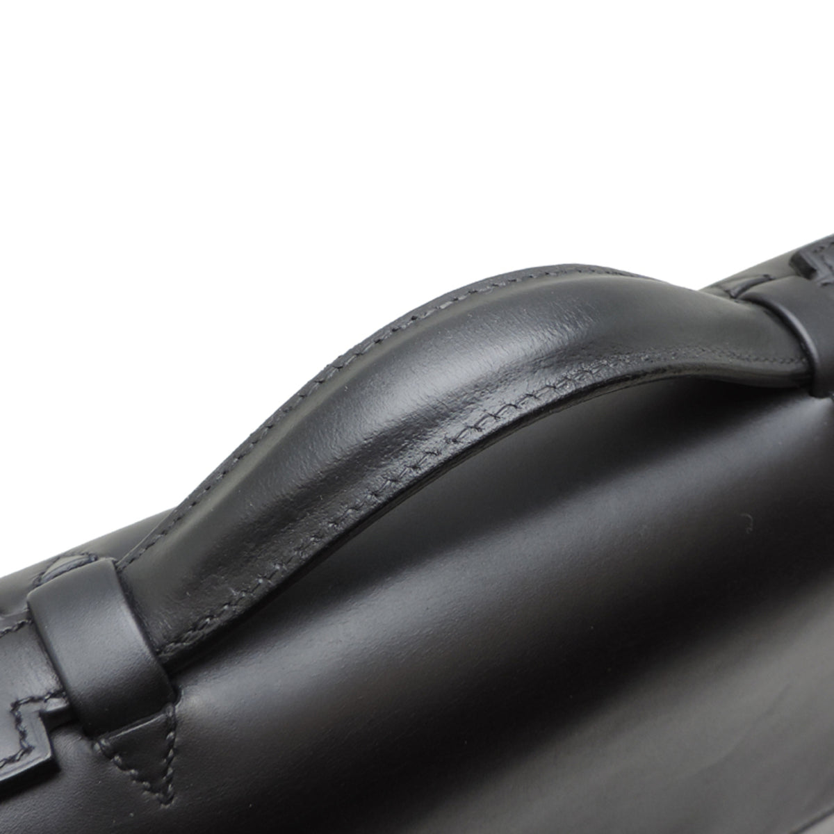 Hermes Black Noir Box Calf Leather Briefcase (Pre-Owned)