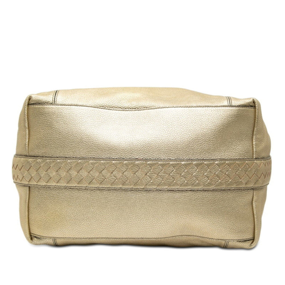 Bottega Veneta Gold Leather Shoulder Bag (Pre-Owned)