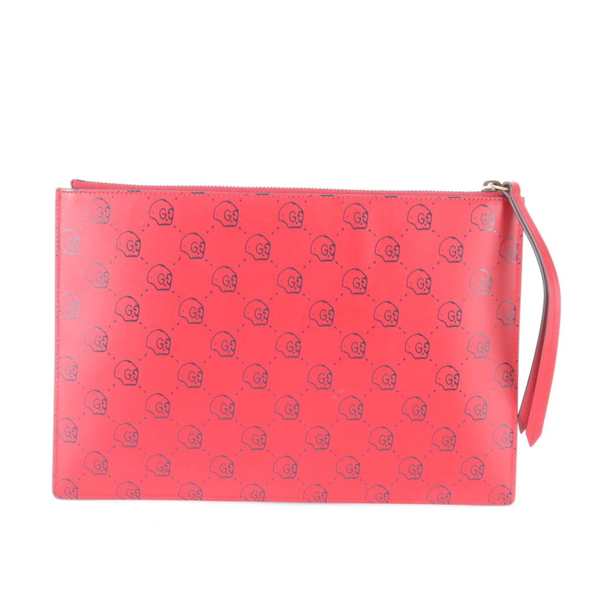 Gucci Red Color Leather Handbag (Pre-Owned)