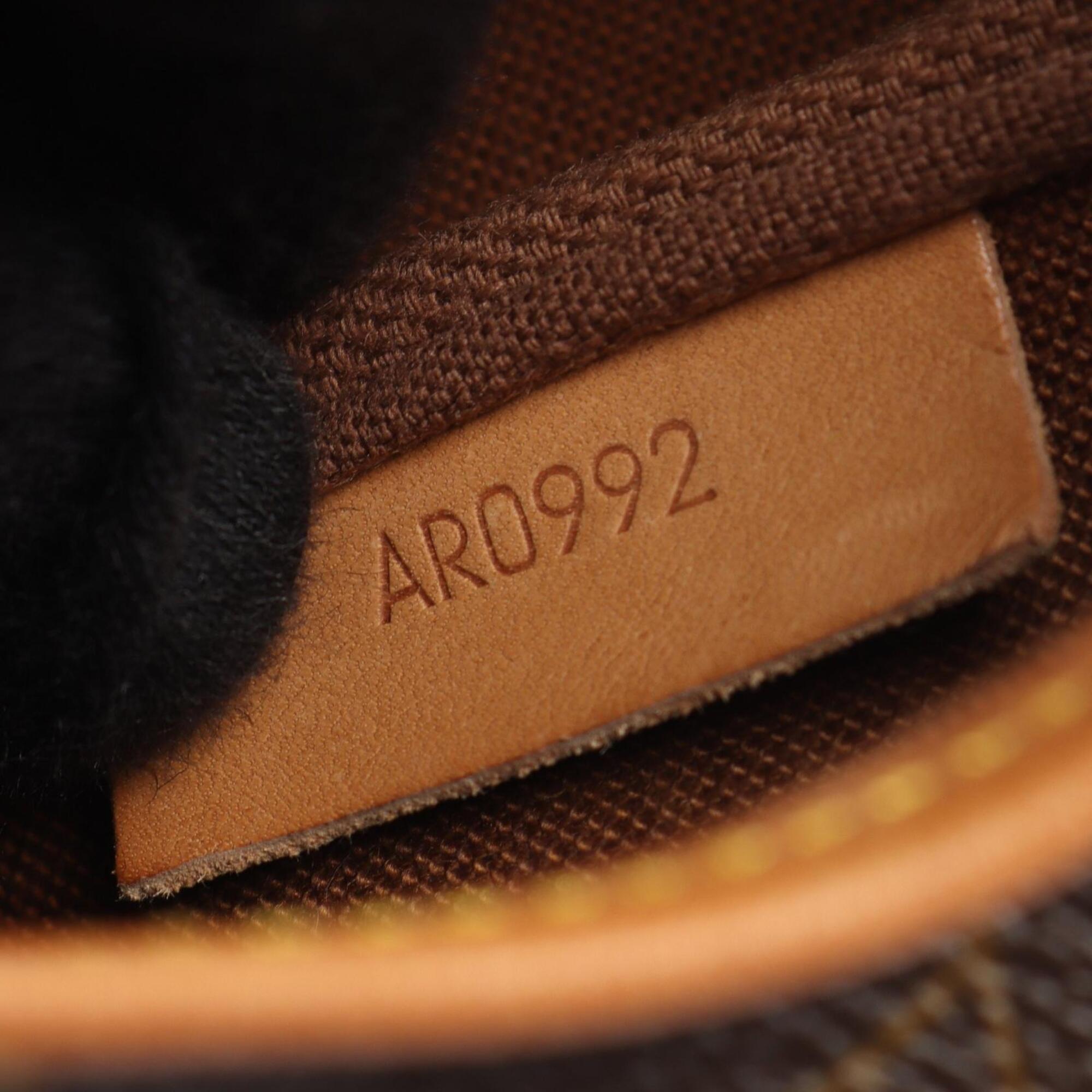 Louis Vuitton Monogram Brown Coated Canvas Leather Shoulder Bag (Pre-Owned)