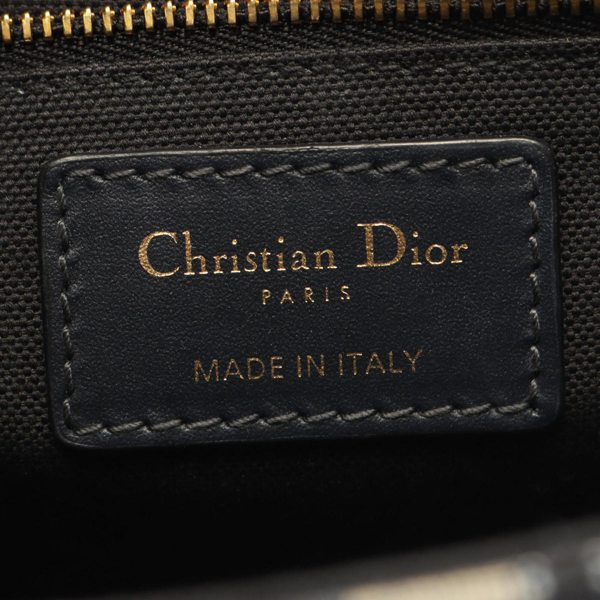 Christian Dior Beige Black Navy Canvas Leather Handbag Shoulder Bag (Pre-Owned)