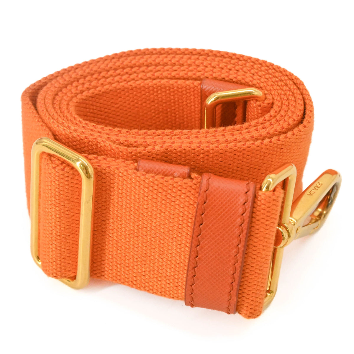 Prada Orange Canvas Handbag Shoulder Bag Tote Bag (Pre-Owned)