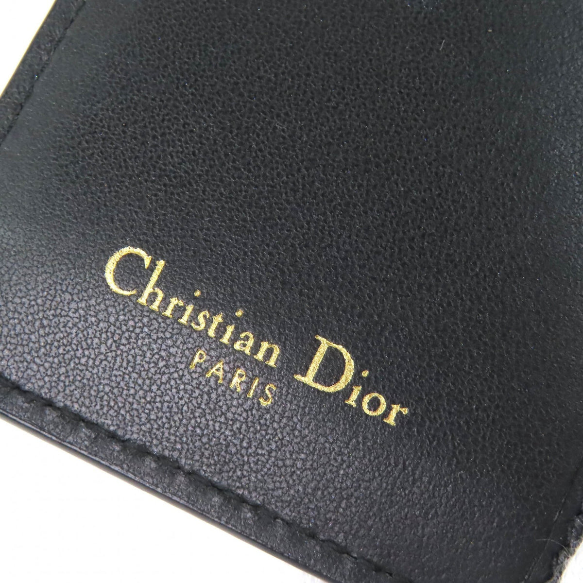 Christian Dior Black Leather Wallet (Bi-Fold) (Pre-Owned)