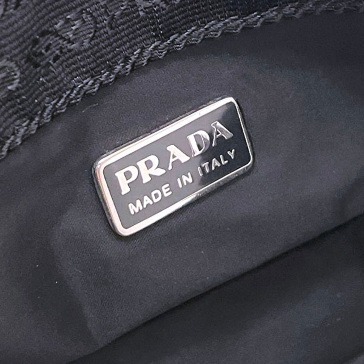 Prada Black Nero Tessuto Pouch (Pre-Owned)