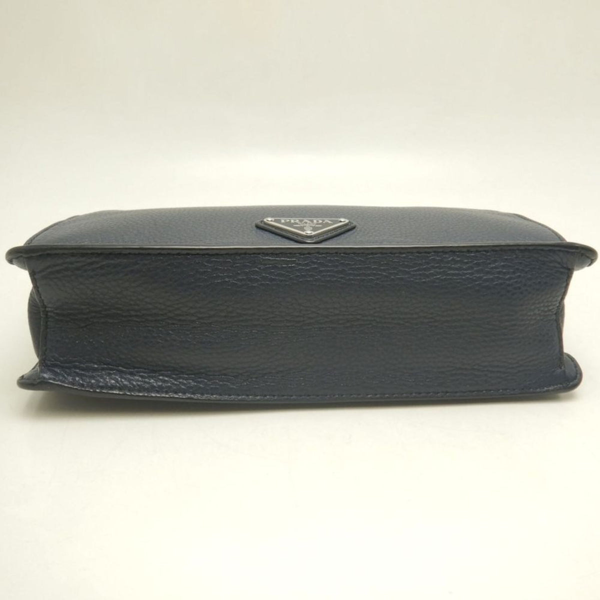 Prada Silver Leather Clutch Bag (Pre-Owned)