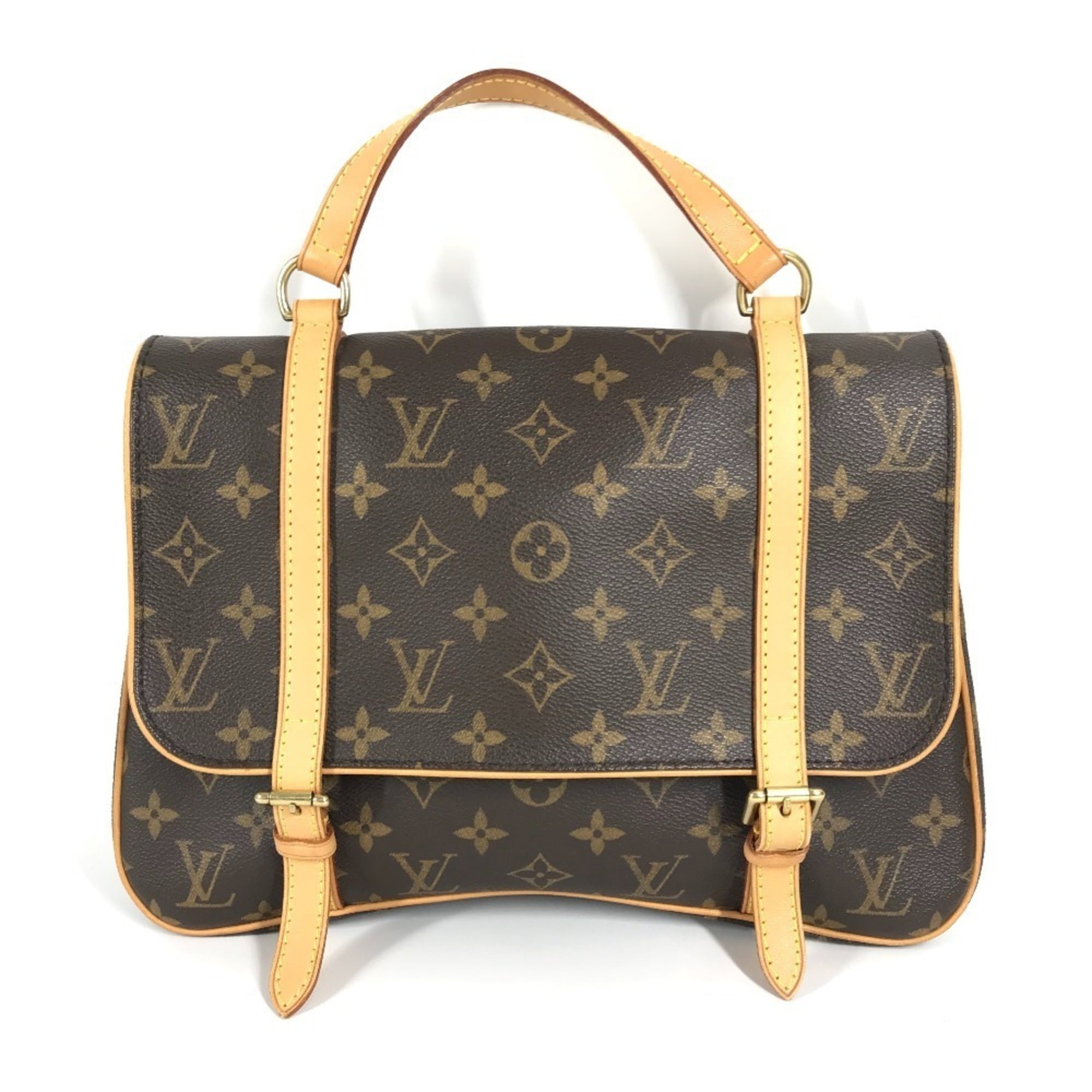 Louis Vuitton Brown Monogram Canvas Handbag (Pre-Owned)
