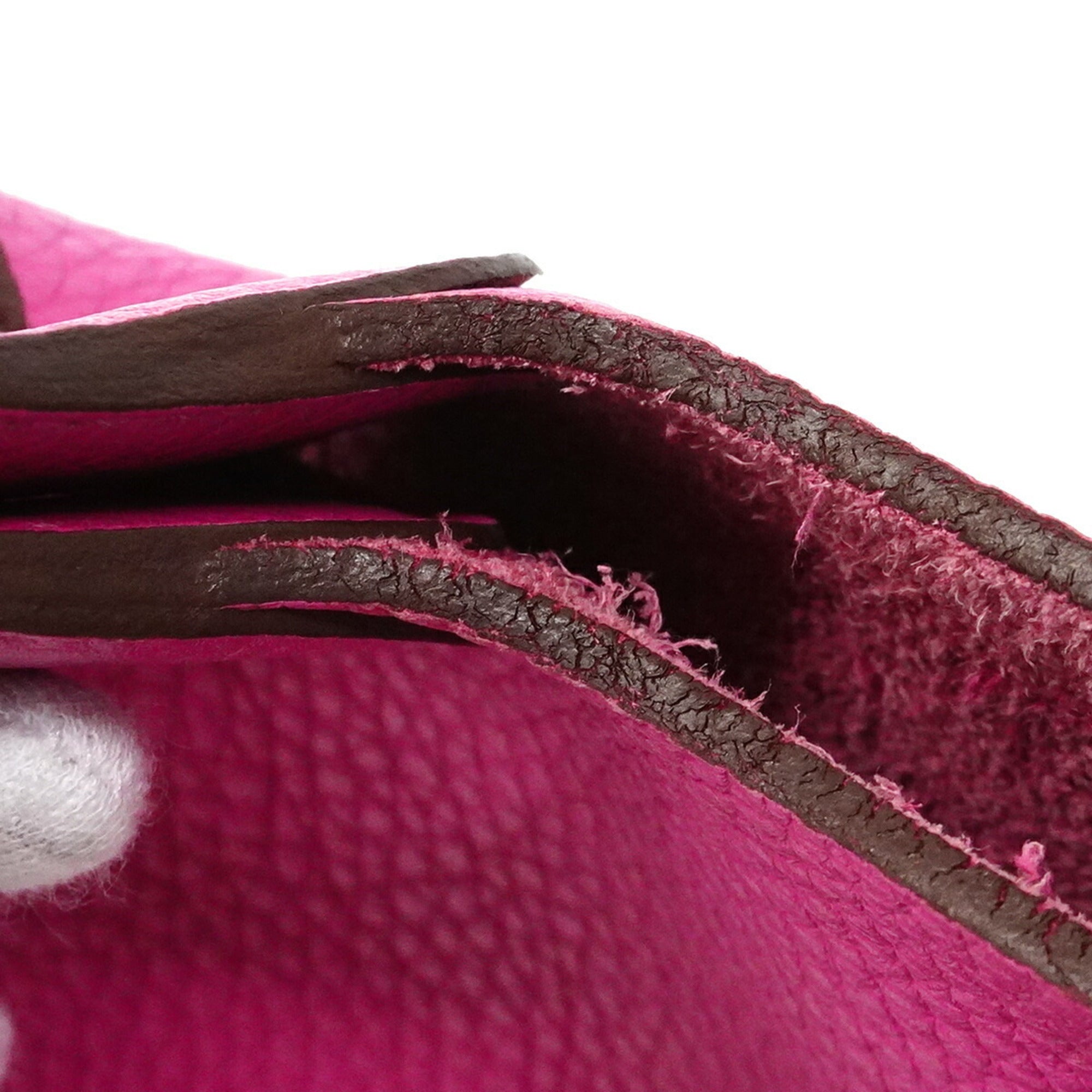 Hermes Rose Purple Taurillon Clemence Leather Handbag (Pre-Owned)