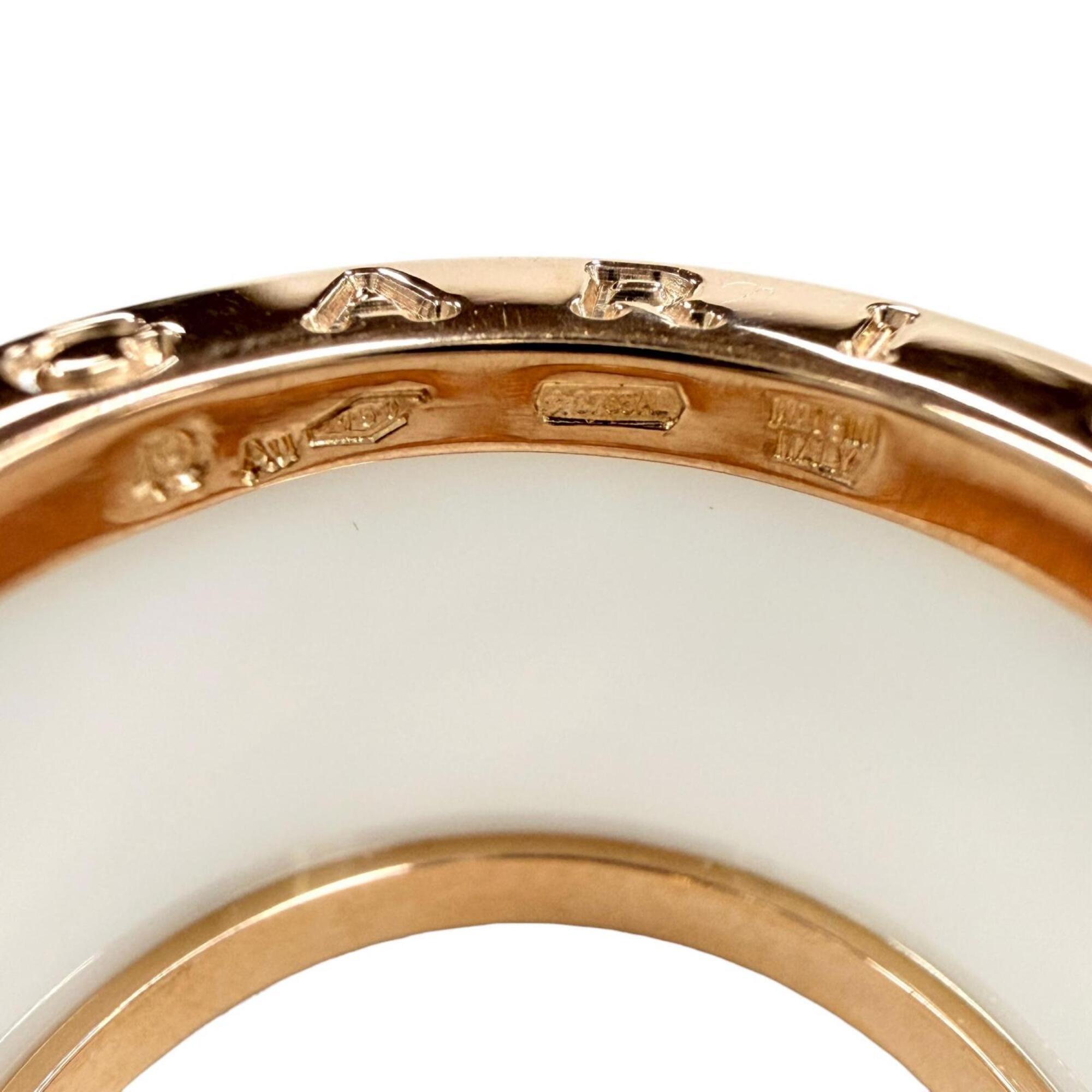 Bvlgari Pink Gold White Pink Gold (18K) Ceramic Band Ring (Pre-Owned)