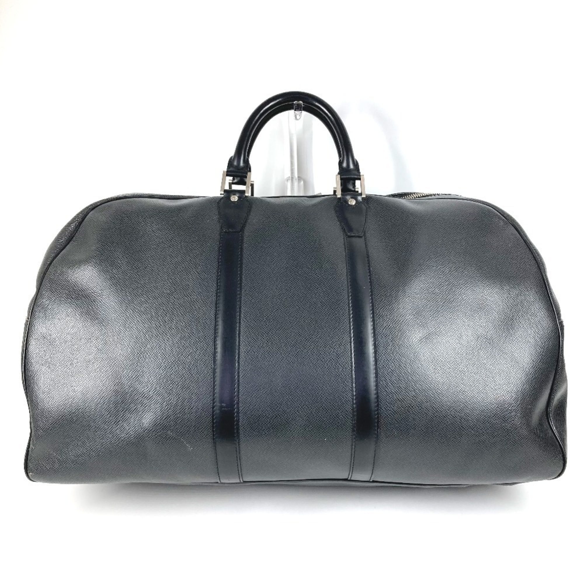 Louis Vuitton Taiga Ardoise Black Taiga Leather Boston Bag (Pre-Owned)