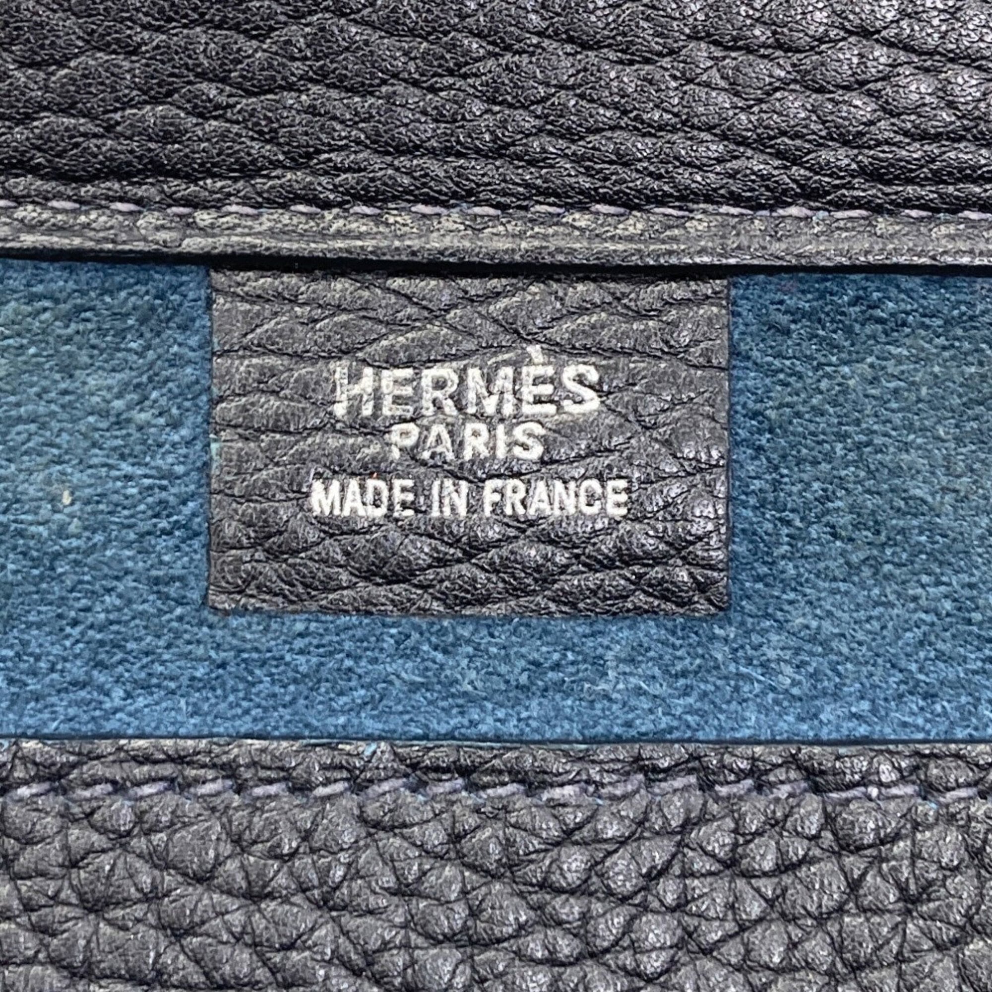 Hermes Black Leather Tote Bag (Pre-Owned)