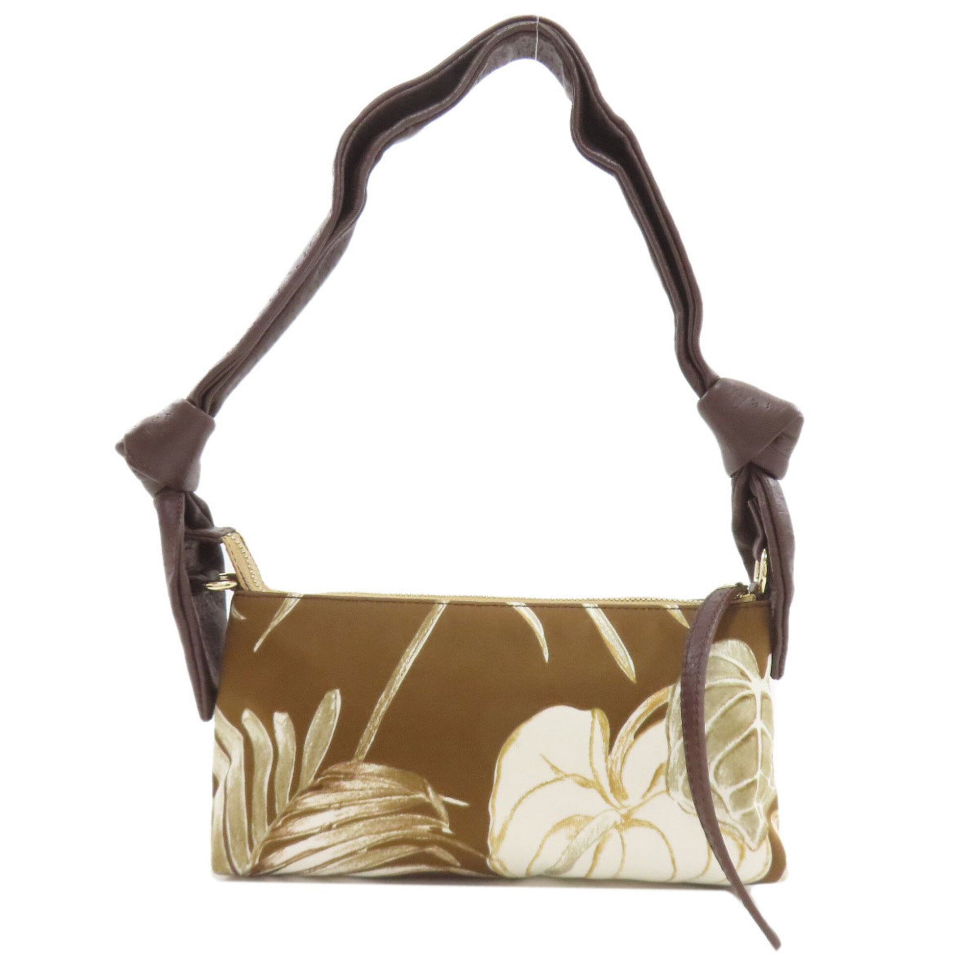 Salvatore Ferragamo Brown Nylon Handbag (Pre-Owned)