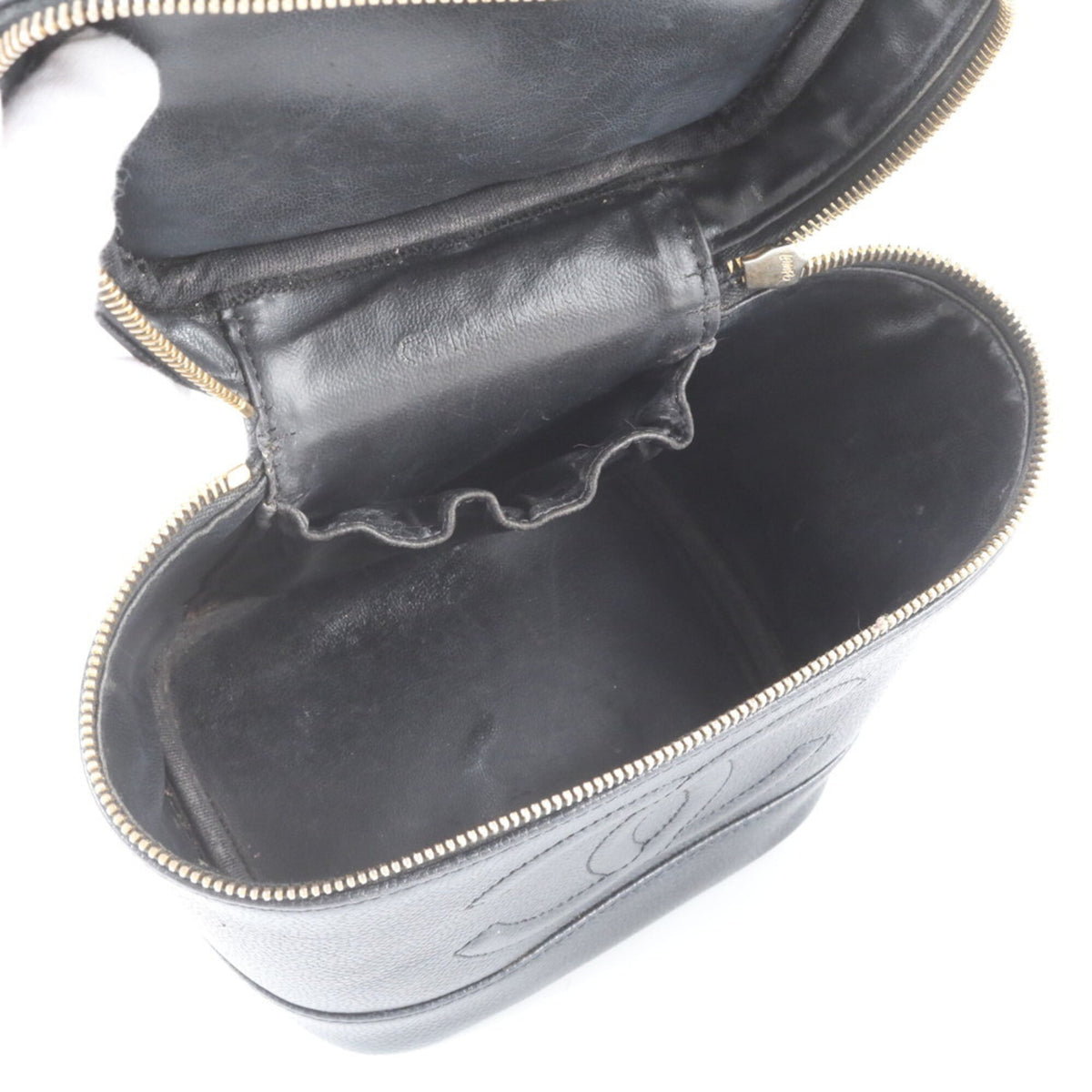 Chanel Black Leather Handbag Pouch (Pre-Owned)