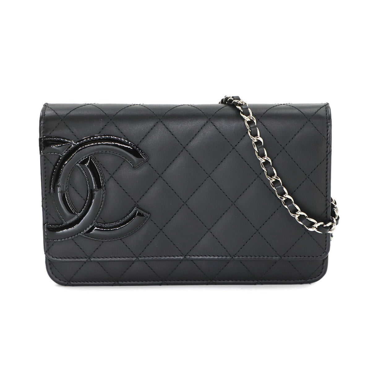 Chanel Black Cambon Ligne Chain/Shoulder Wallet (Pre-Owned)