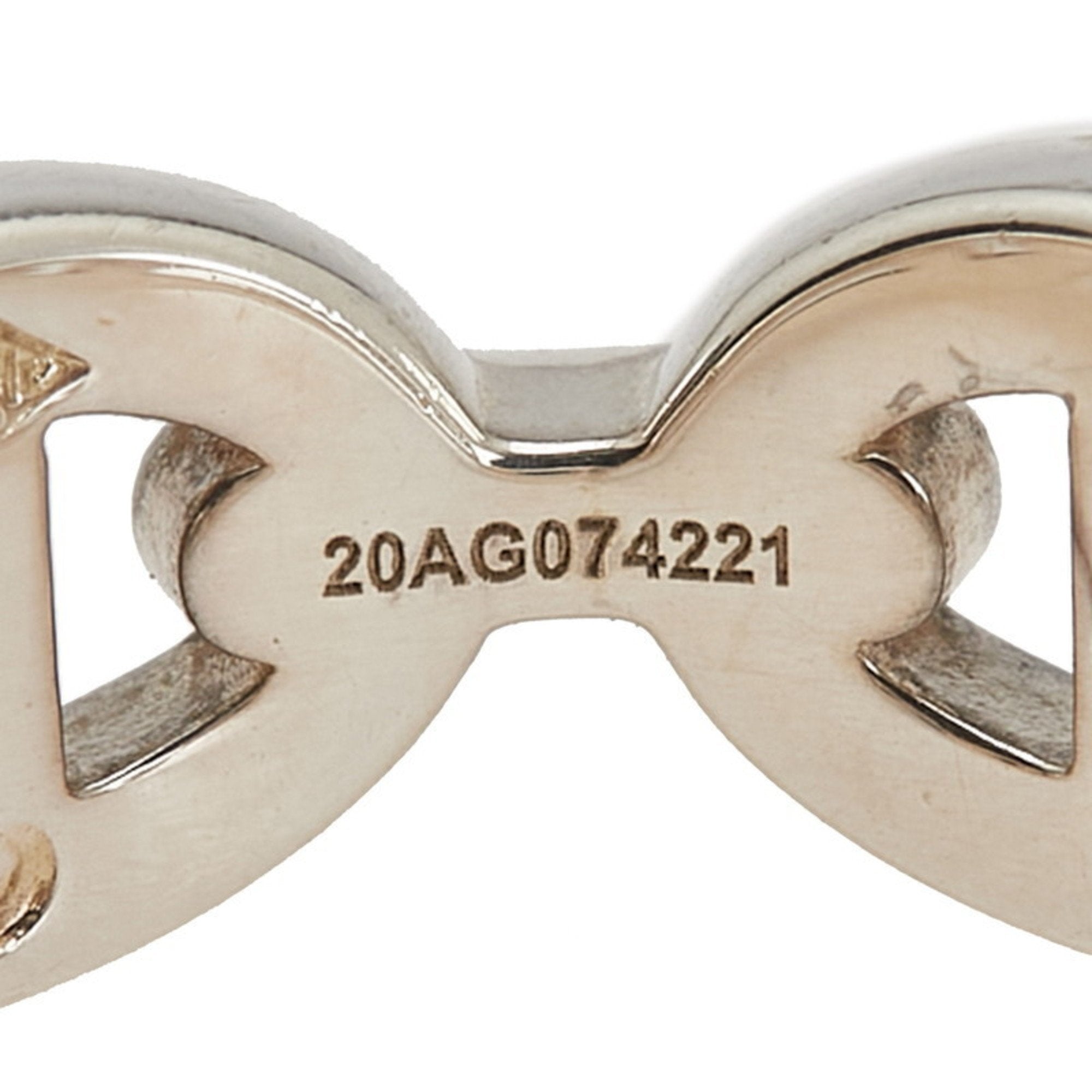 Hermes Silver Silver 925 Band Ring (Pre-Owned)