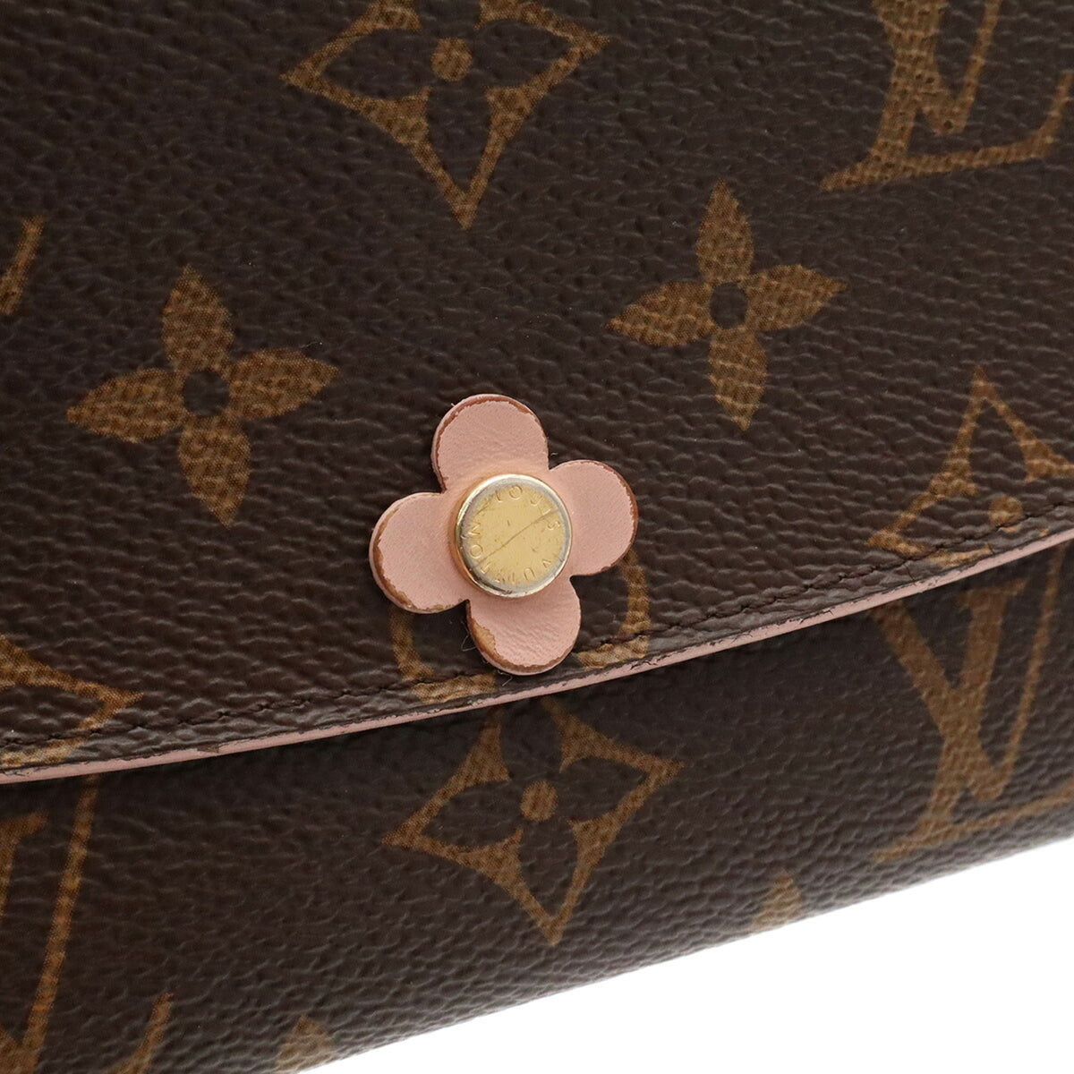 Louis Vuitton Rose Ballerine Monogram Canvas Long Wallet (Bi-Fold) (Pre-Owned)