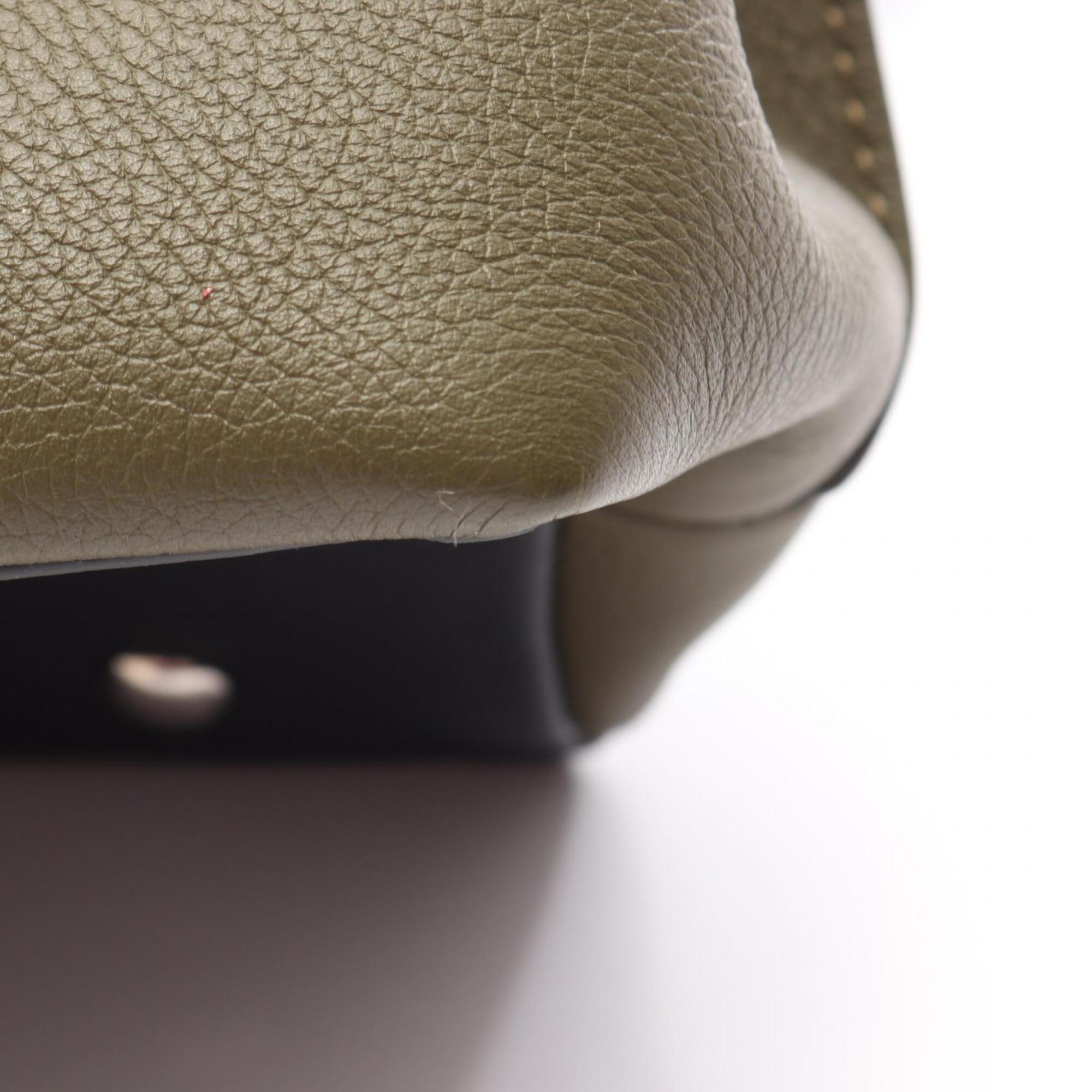 Louis Vuitton Black Khaki Noir Leather Handbag (Pre-Owned)