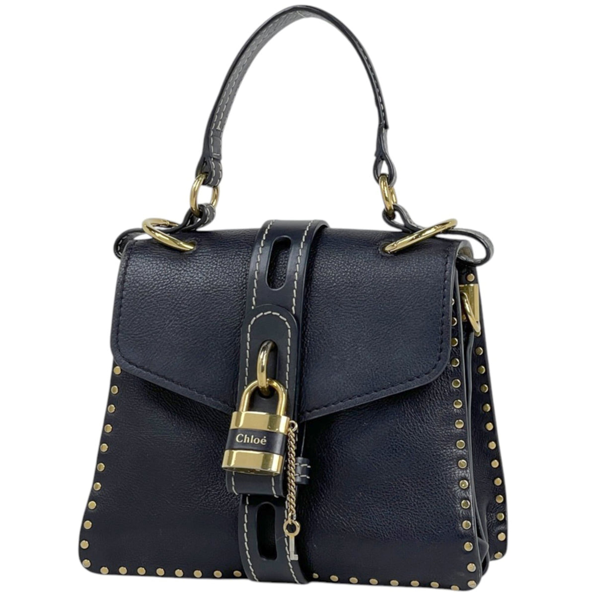Chloé Navy Leather Handbag (Pre-Owned)