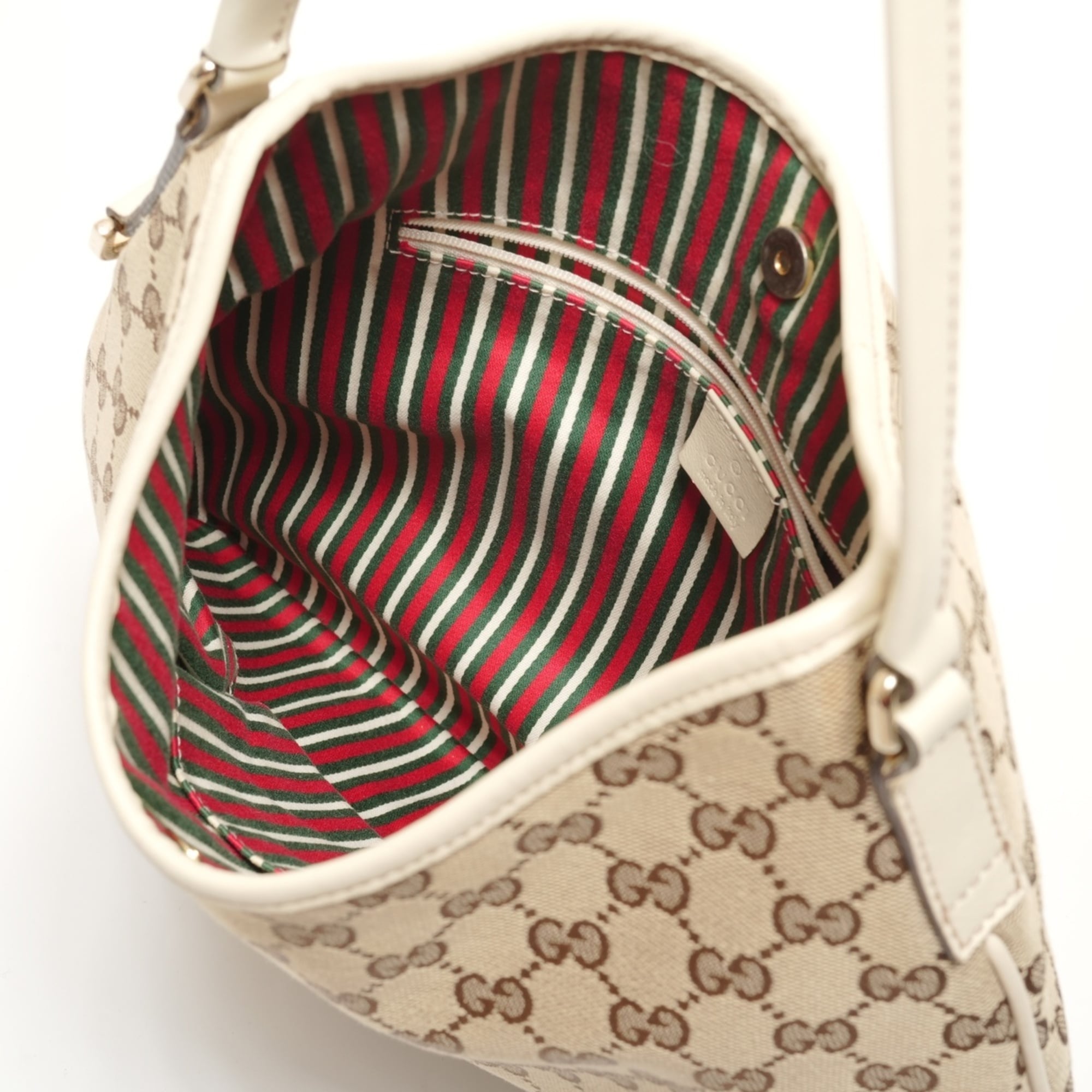 Gucci Gg Canvas Beige Gg Canvas Shoulder Bag (Pre-Owned)