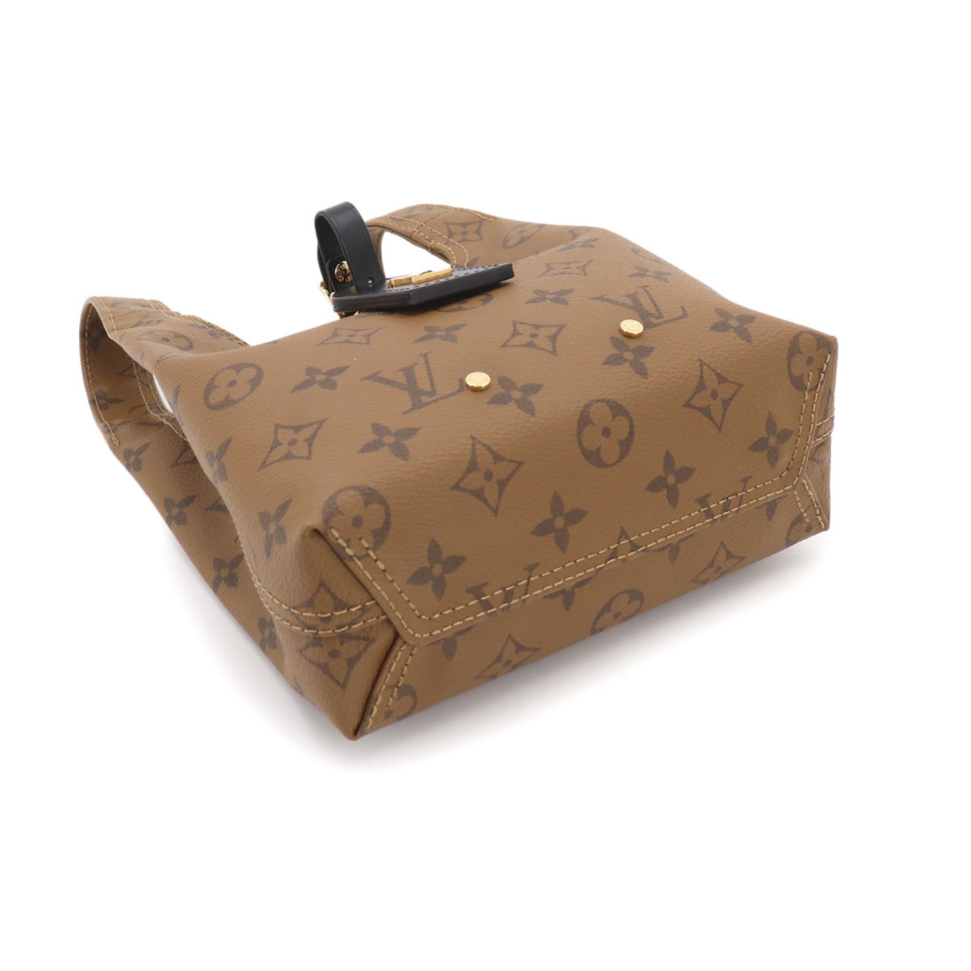 Louis Vuitton Brown Monogram Reverse Monogram Reverse Leather Handbag (Pre-Owned)