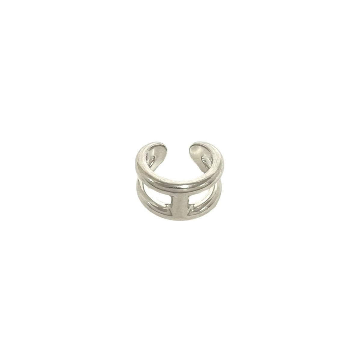 Hermes Silver Silver 925 Band Ring (Pre-Owned)