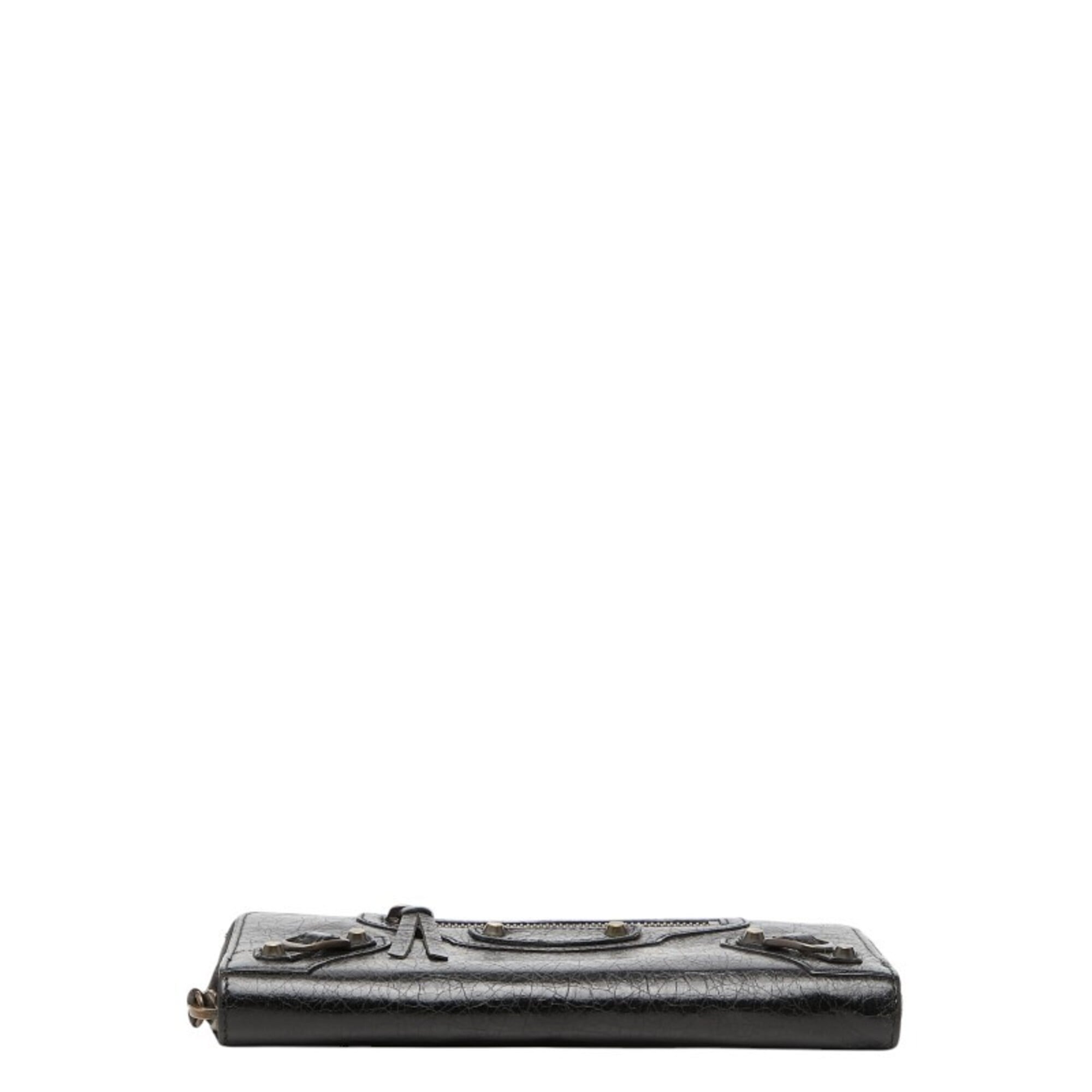 Balenciaga Black Leather Long Wallet (Bi-Fold) (Pre-Owned)