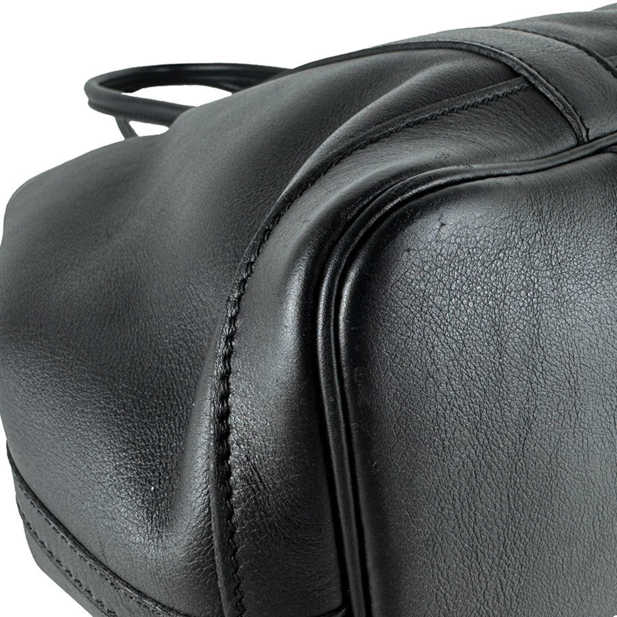 Hermes Black Swift Leather Handbag (Pre-Owned)