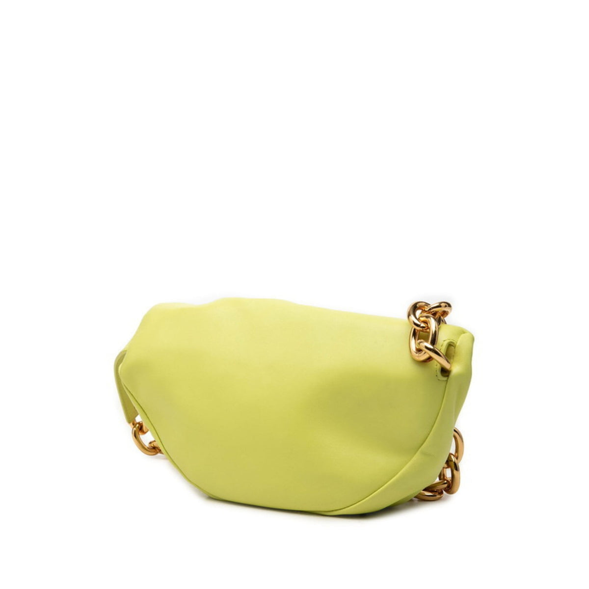 Bottega Veneta Yellow Leather Pouch Shoulder Bag (Pre-Owned)
