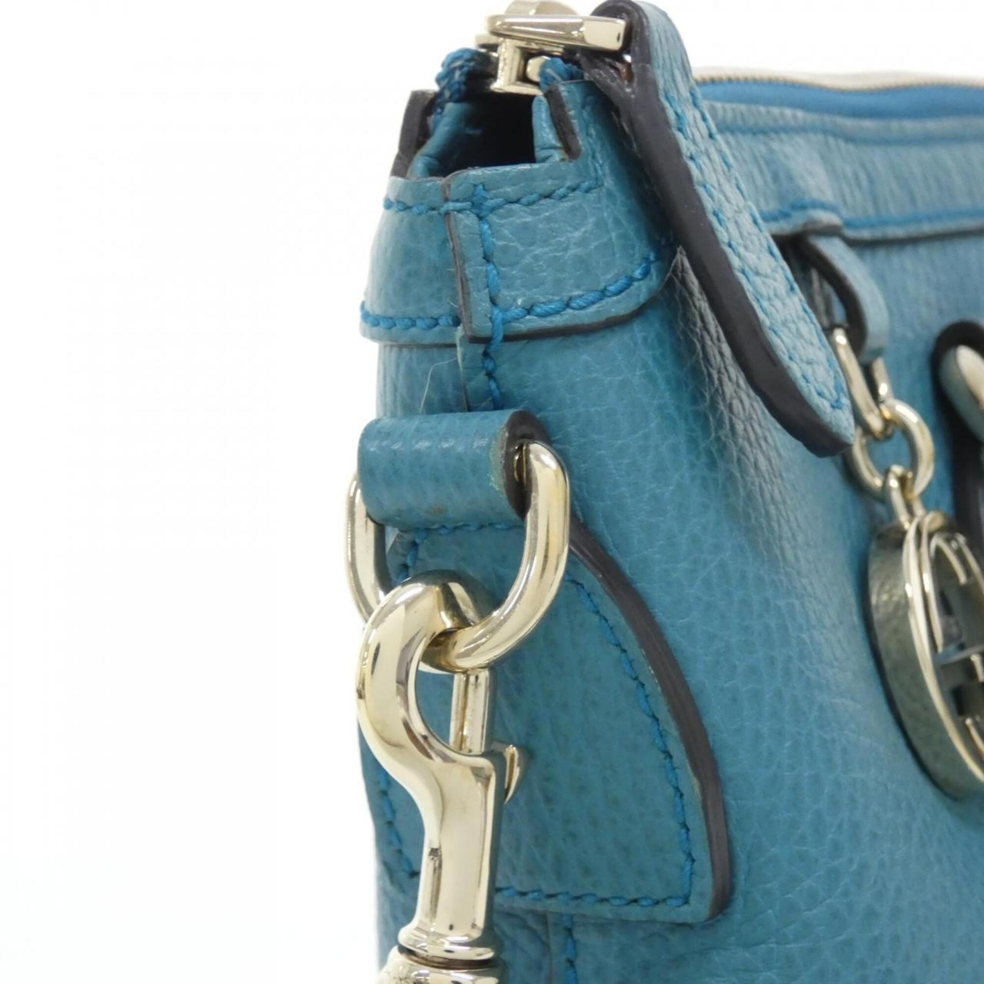 Gucci Light Blue Leather Handbag (Pre-Owned)