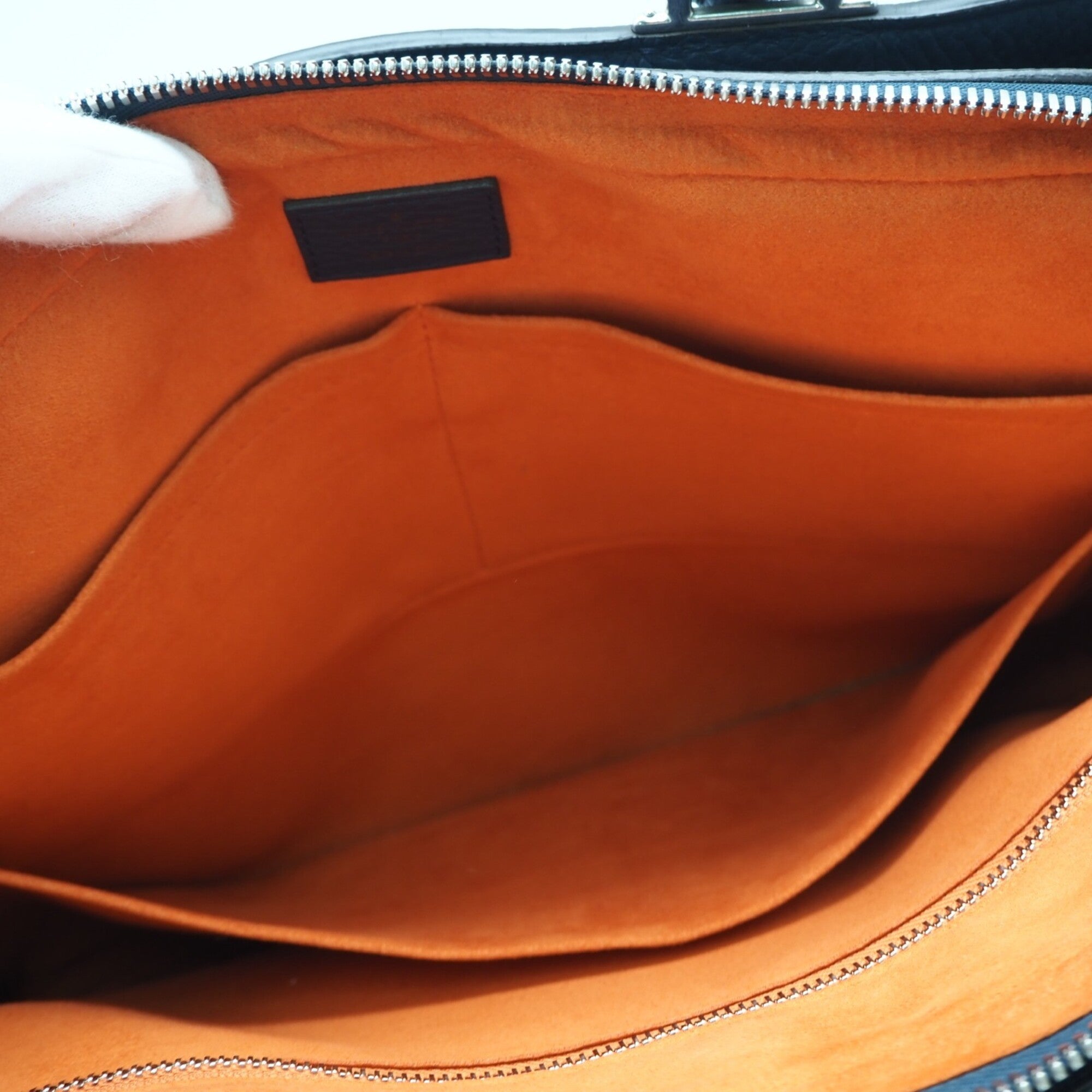 Louis Vuitton Navy Leather Briefcase (Pre-Owned)