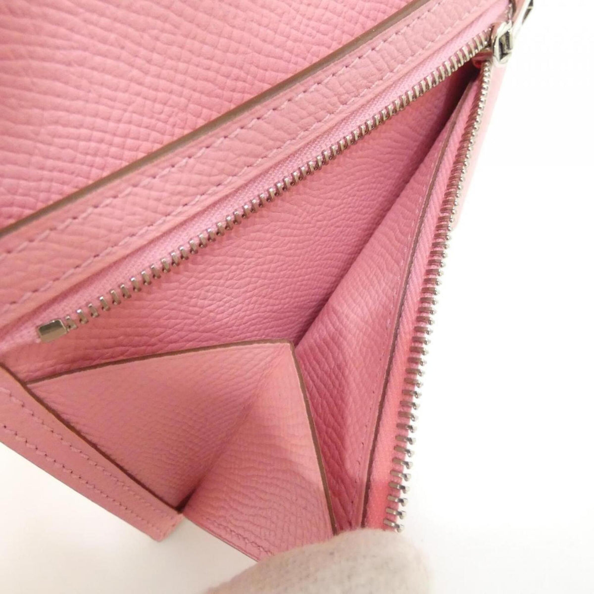 Hermes Pink Rose Confetti Epsom Leather Wallet (Bi-Fold) (Pre-Owned)