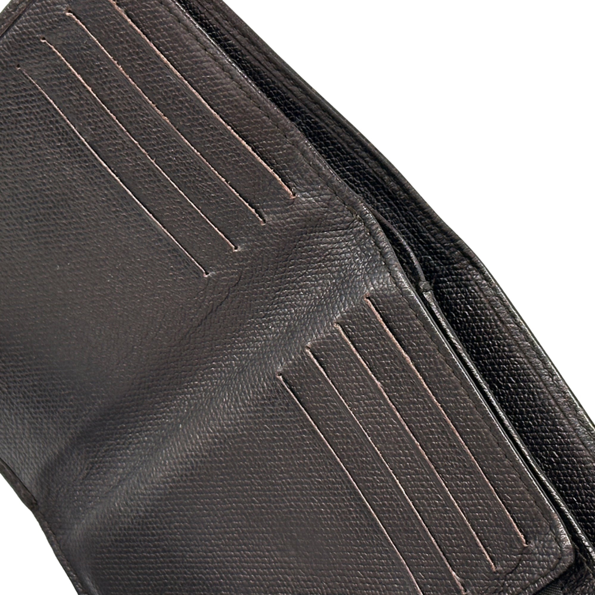 Chanel Dark Brown Leather Wallet (Bi-Fold) (Pre-Owned)