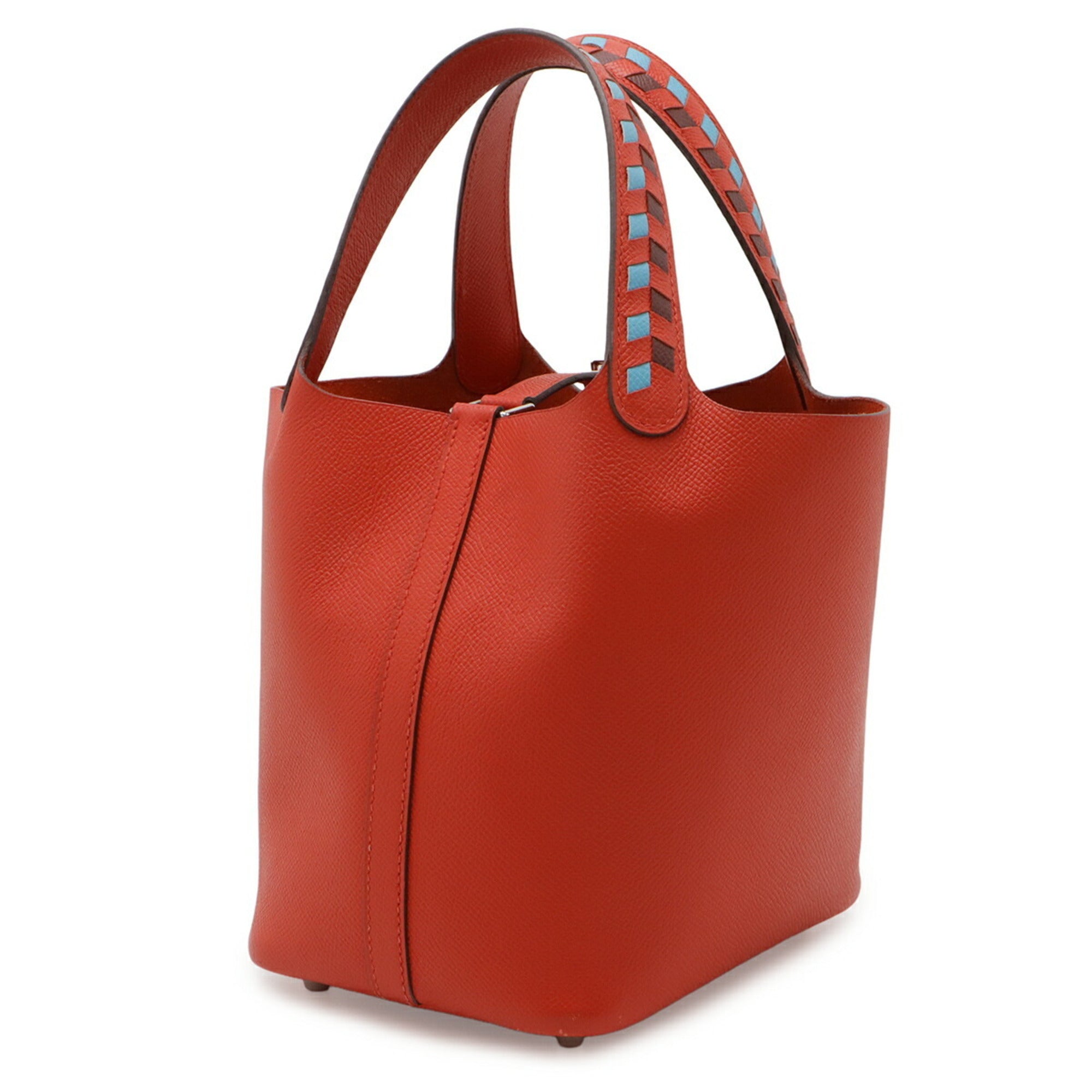 Hermes Picotin Rouge H Epsom Leather Handbag Tote Bag (Pre-Owned)