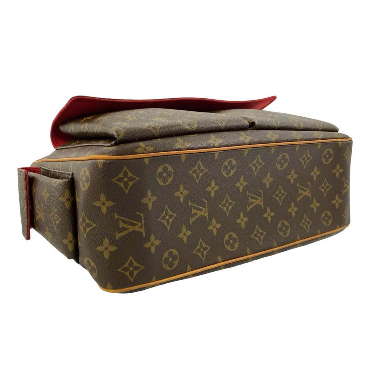 Louis Vuitton Brown Leather Pvc Handbag Tote Bag (Pre-Owned)