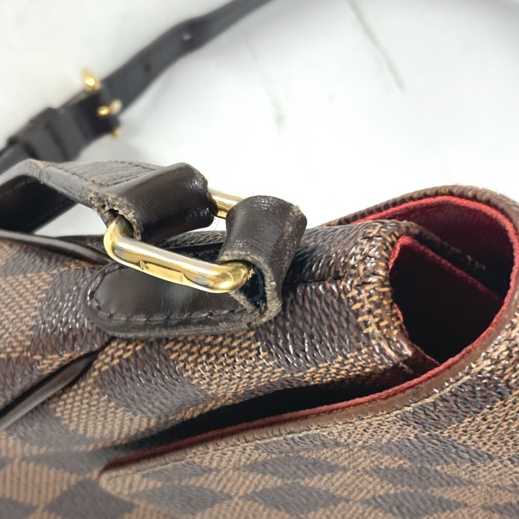 Louis Vuitton Brown Damier Canvas Ebene Damier Canvas Shoulder Bag (Pre-Owned)