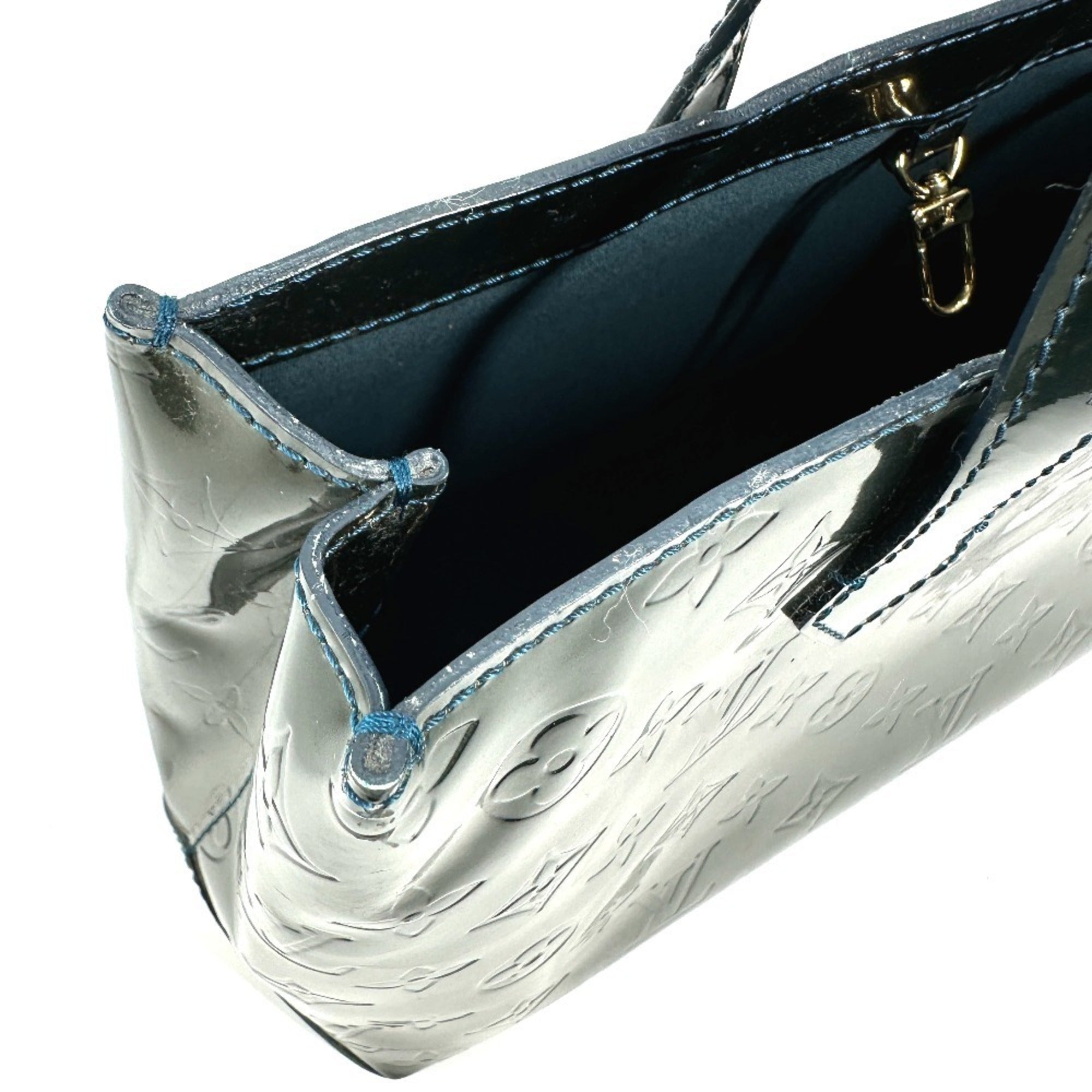 Louis Vuitton Monogram Vernis Blue Nuit Green Monogram Vernis Handbag Tote Bag (Pre-Owned)
