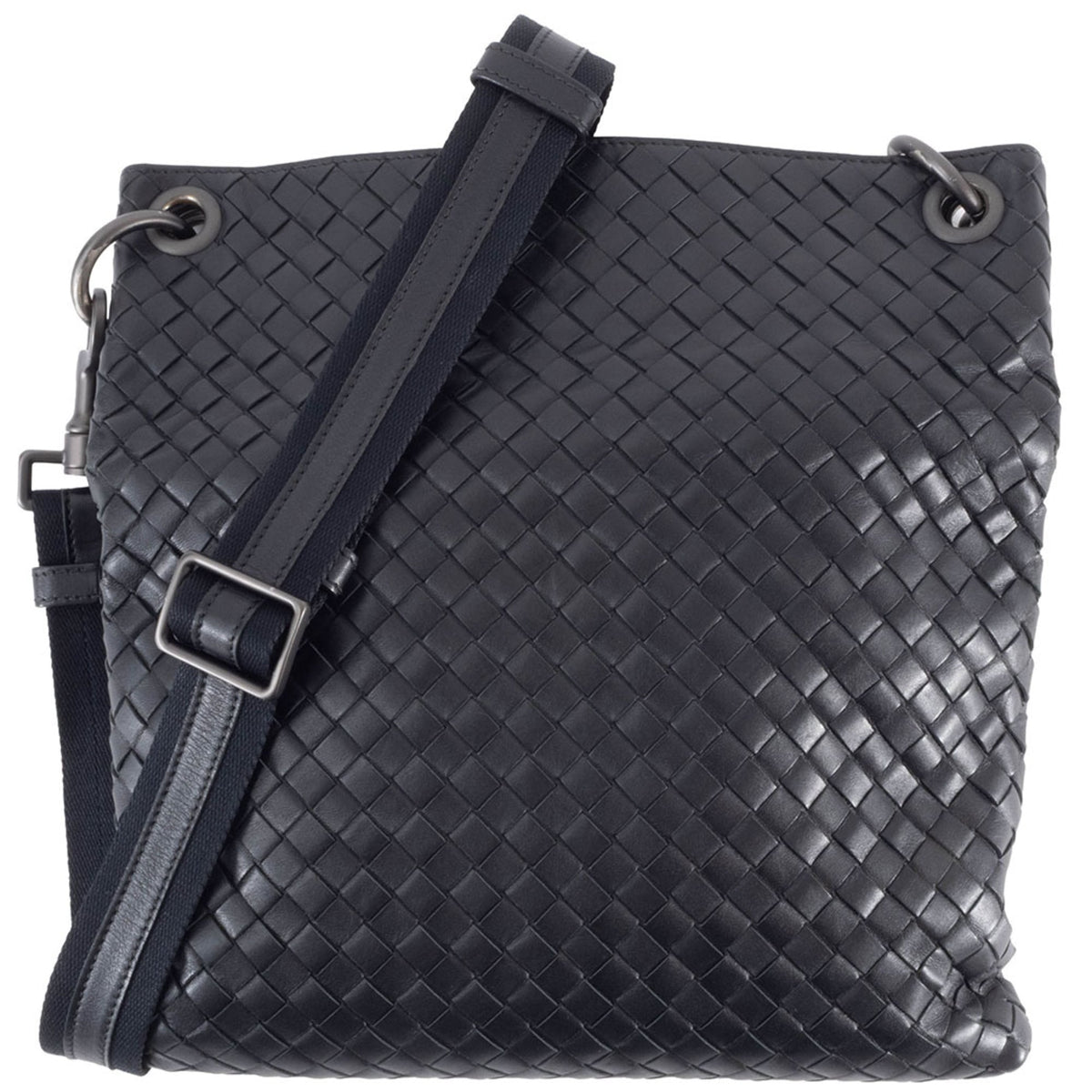 Bottega Veneta Black Leather Shoulder Bag (Pre-Owned)