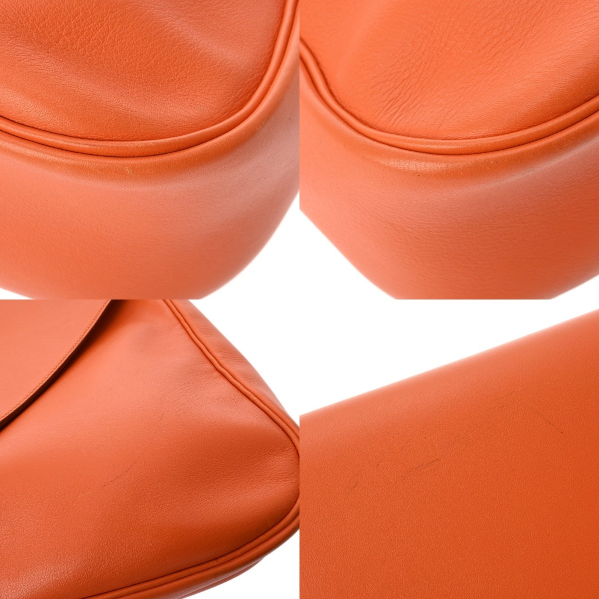 Hermes Orange Gulliver Leather Shoulder Bag (Pre-Owned)