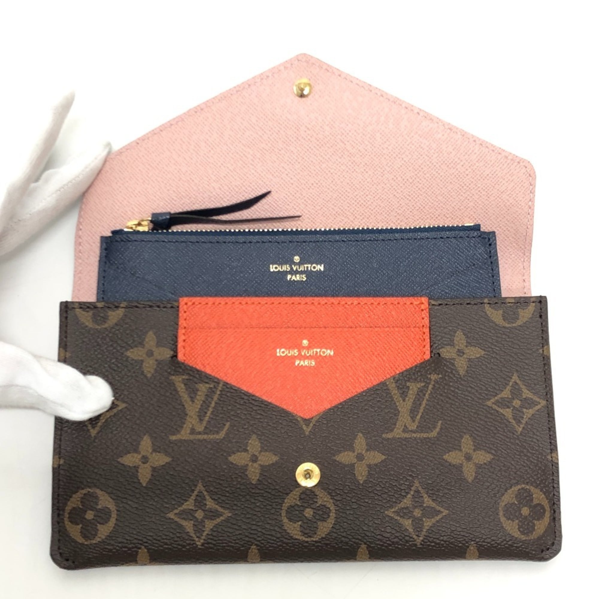 Louis Vuitton Monogram Brown Rose Ballerine Monogram Long Bill Wallet (Bi-Fold) (Pre-Owned)