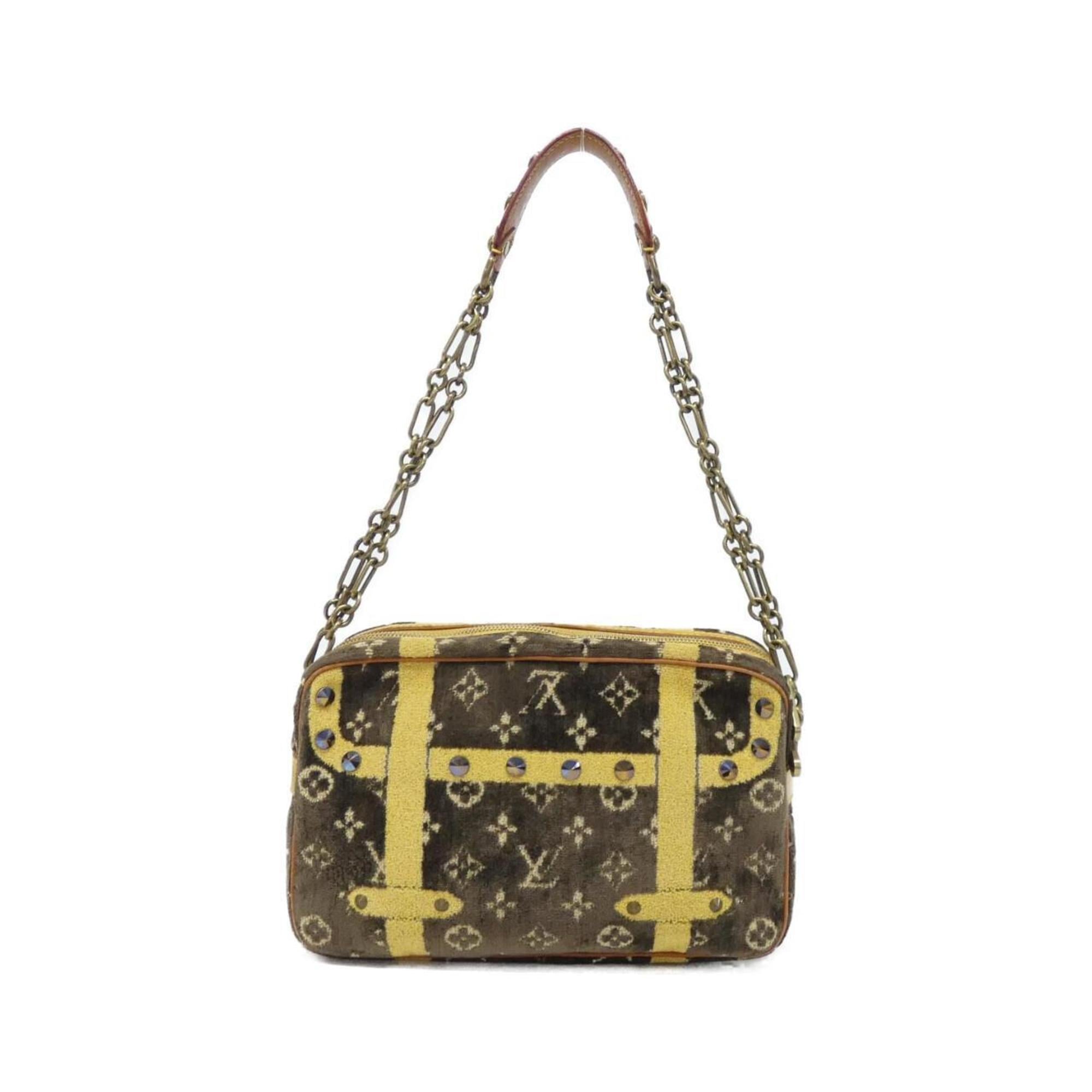 Louis Vuitton Brown Marron Pile Fabric Shoulder Bag (Pre-Owned)
