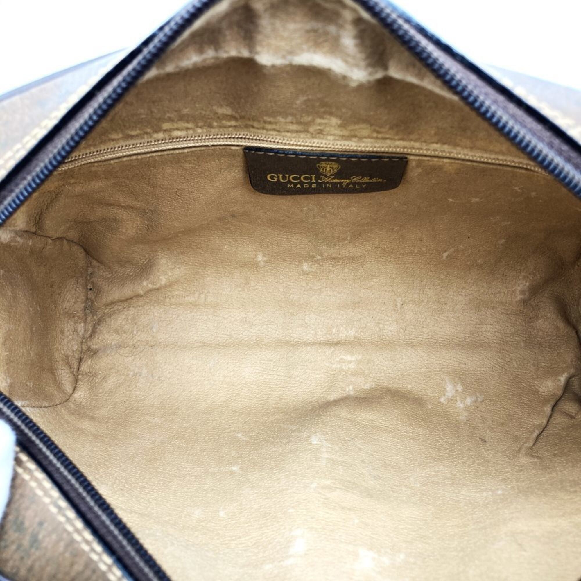 Gucci Brown Gg Supreme Canvas Pvc Shoulder Bag (Pre-Owned)