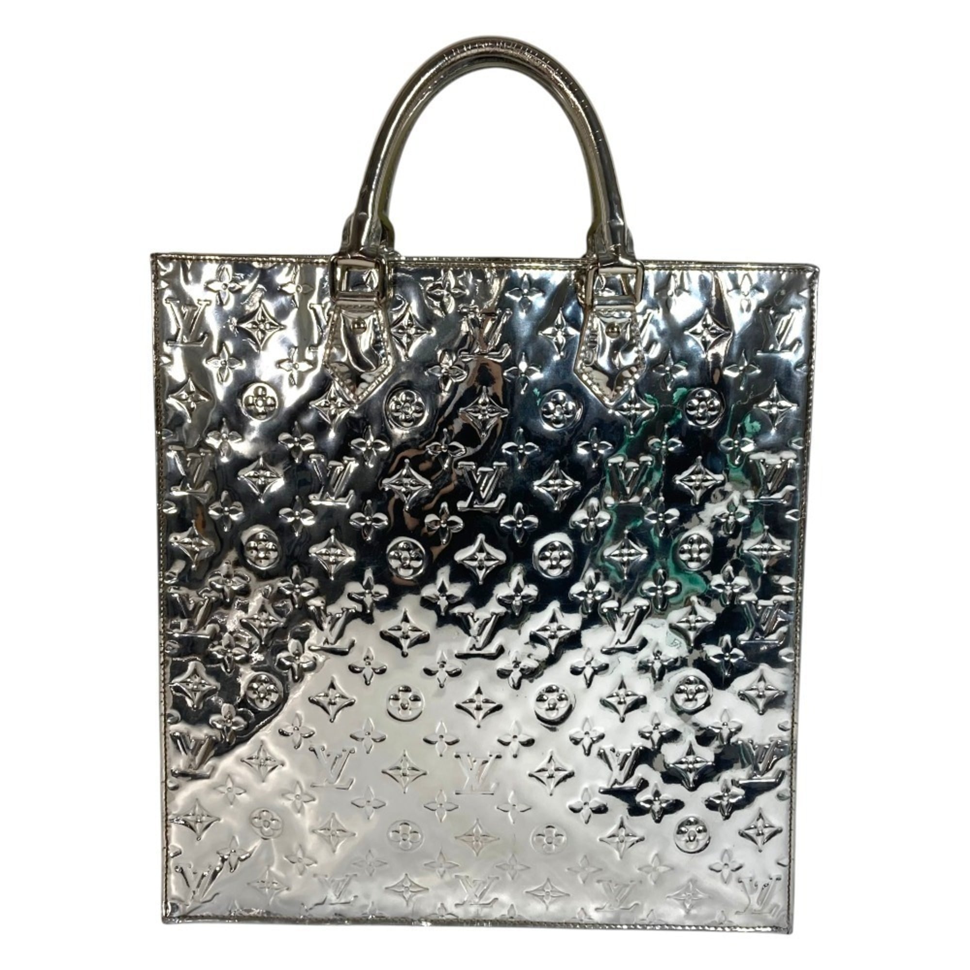Louis Vuitton Monogram Miroir Argent Silver Leather Handbag Tote Bag (Pre-Owned)