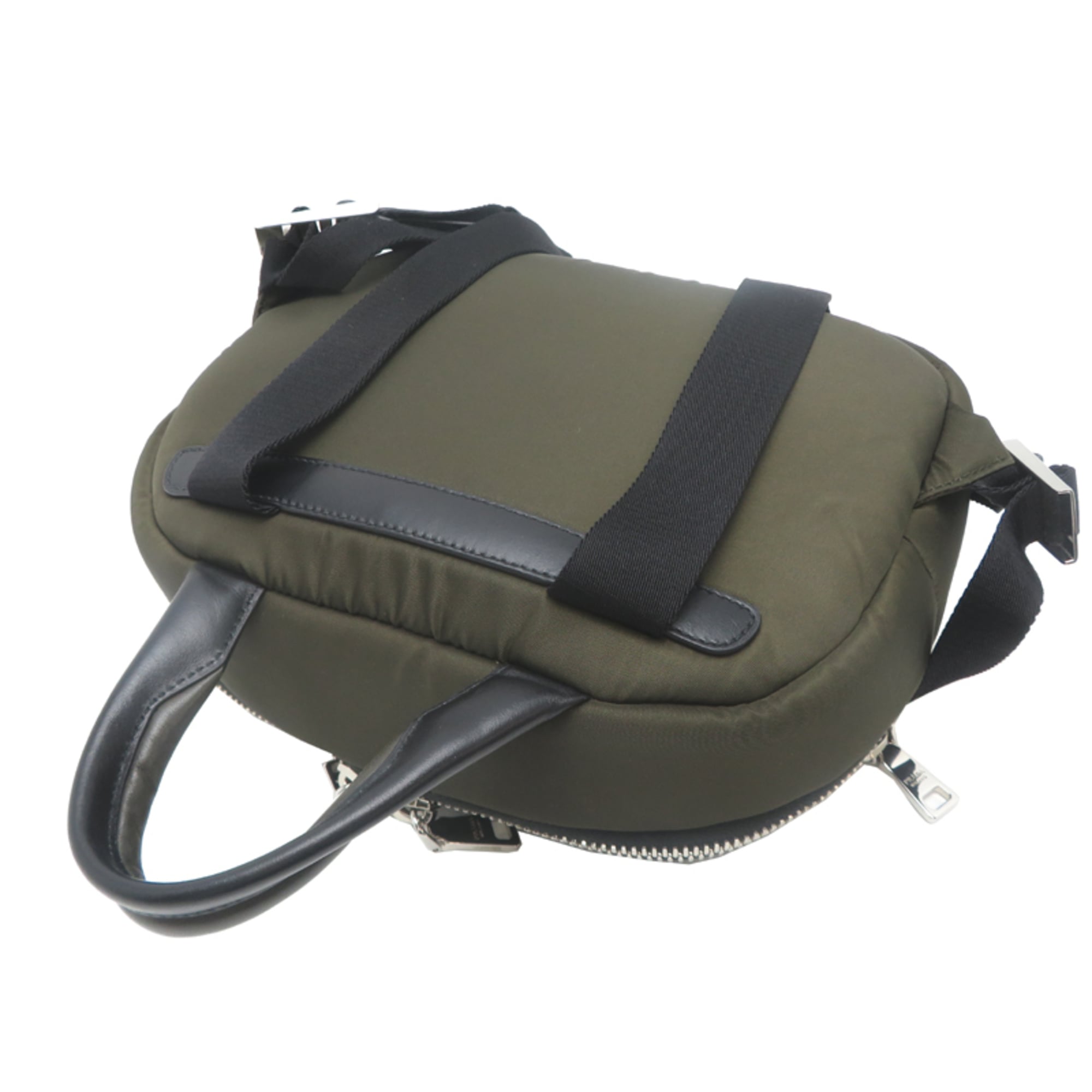 Prada Khaki Nylon Leather Backpack (Pre-Owned)