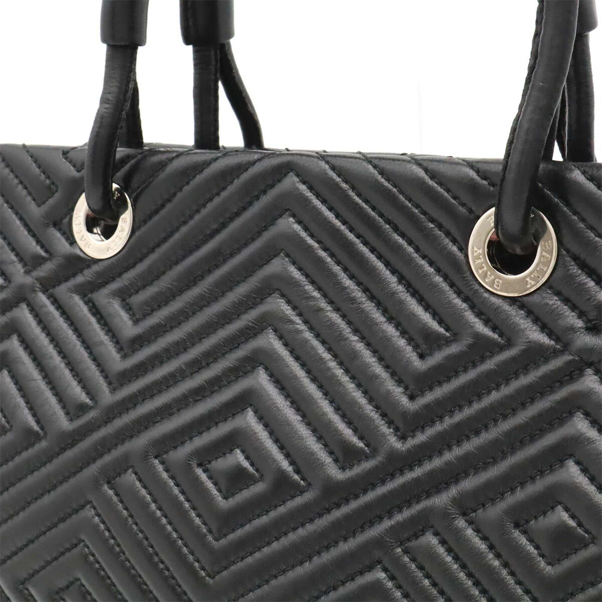Bally Black Leather Handbag (Pre-Owned)