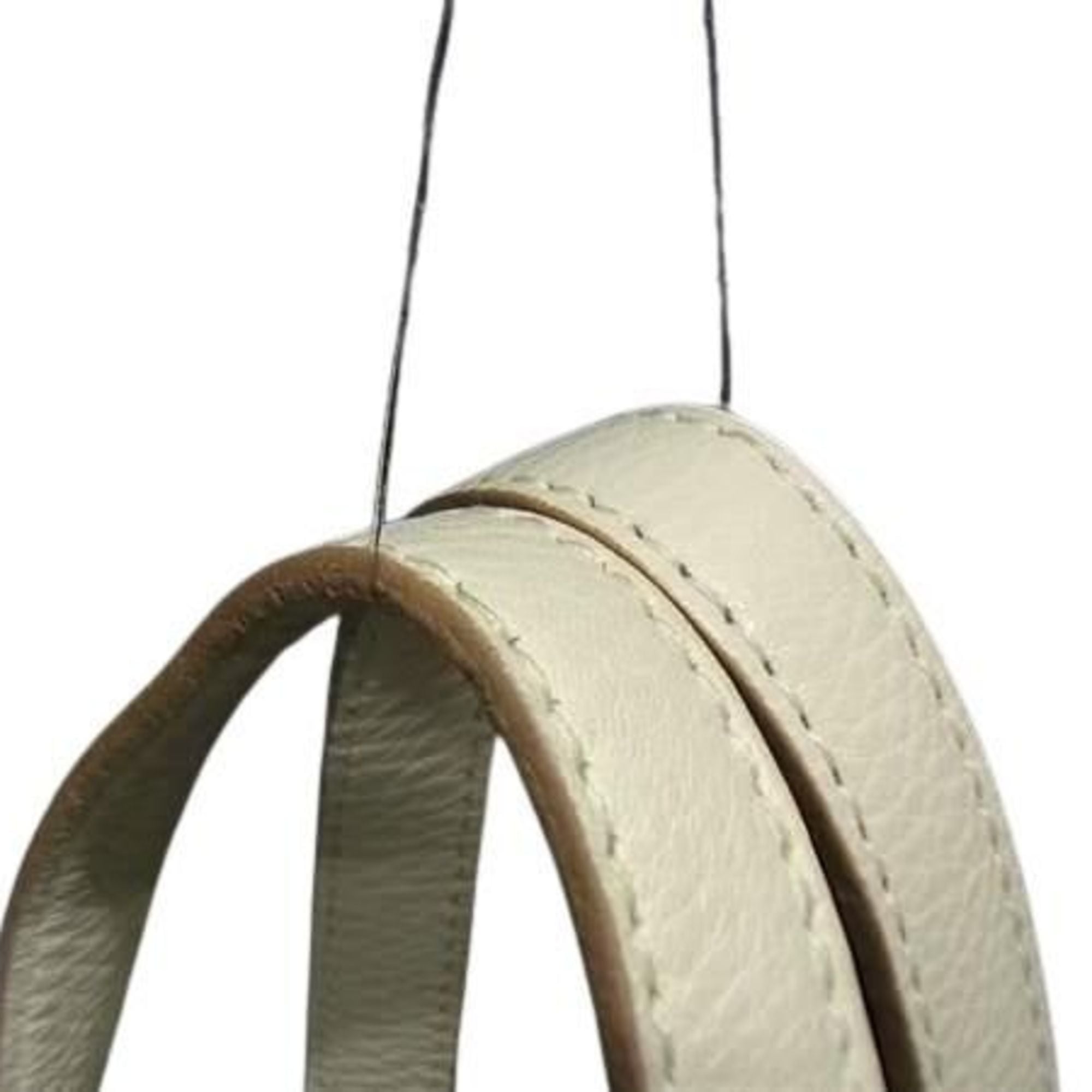 Salvatore Ferragamo Ivory Leather Handbag Shoulder Bag Tote Bag (Pre-Owned)