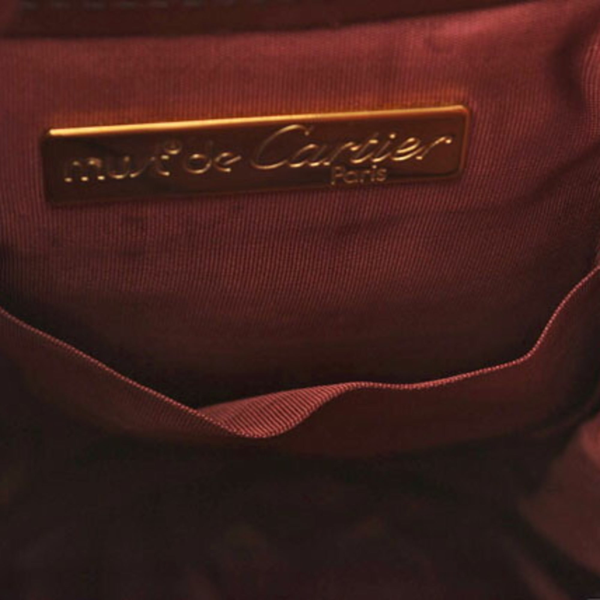 Cartier Bordeaux Leather Shoulder Bag (Pre-Owned)