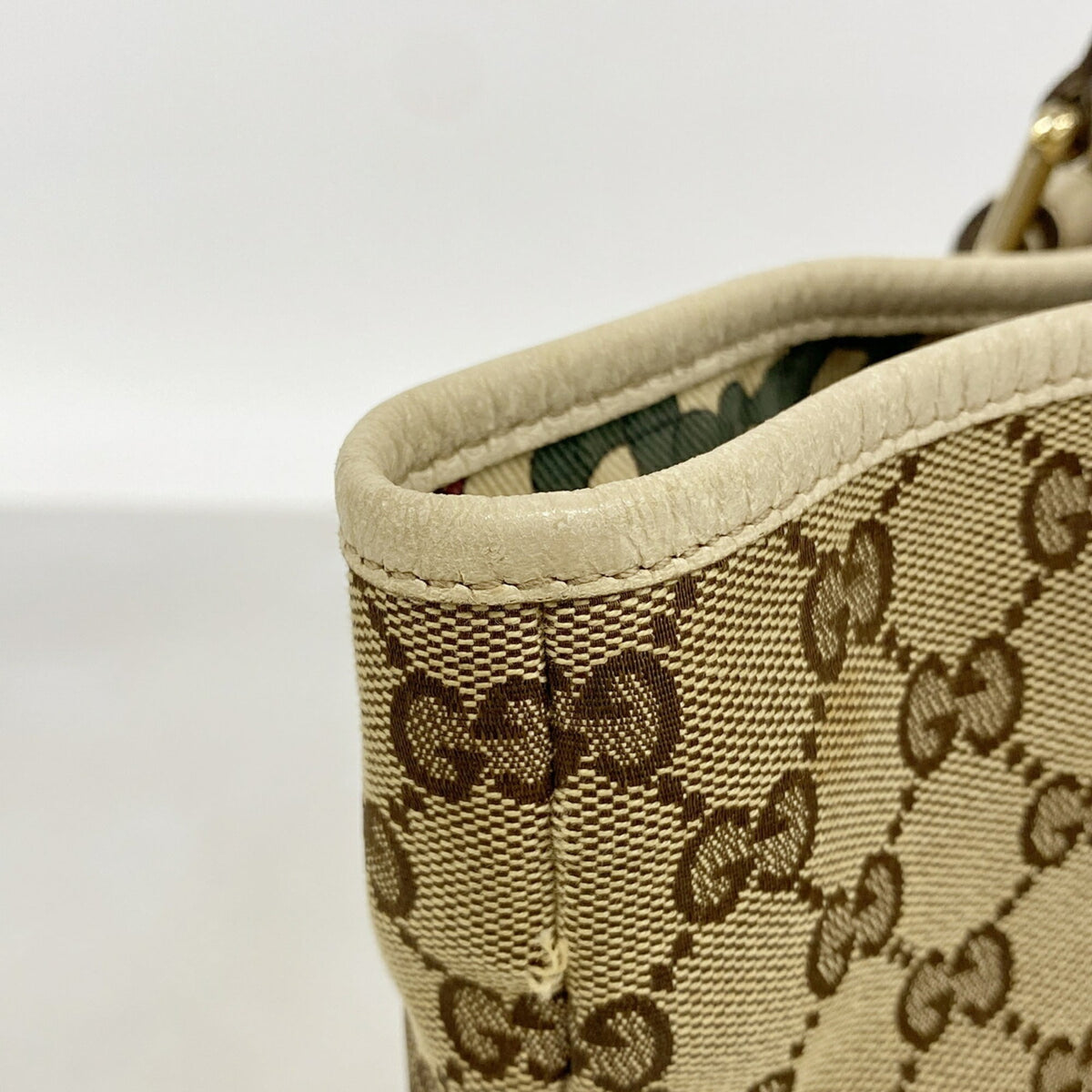 Gucci Brown Canvas Tote Bag (Pre-Owned)