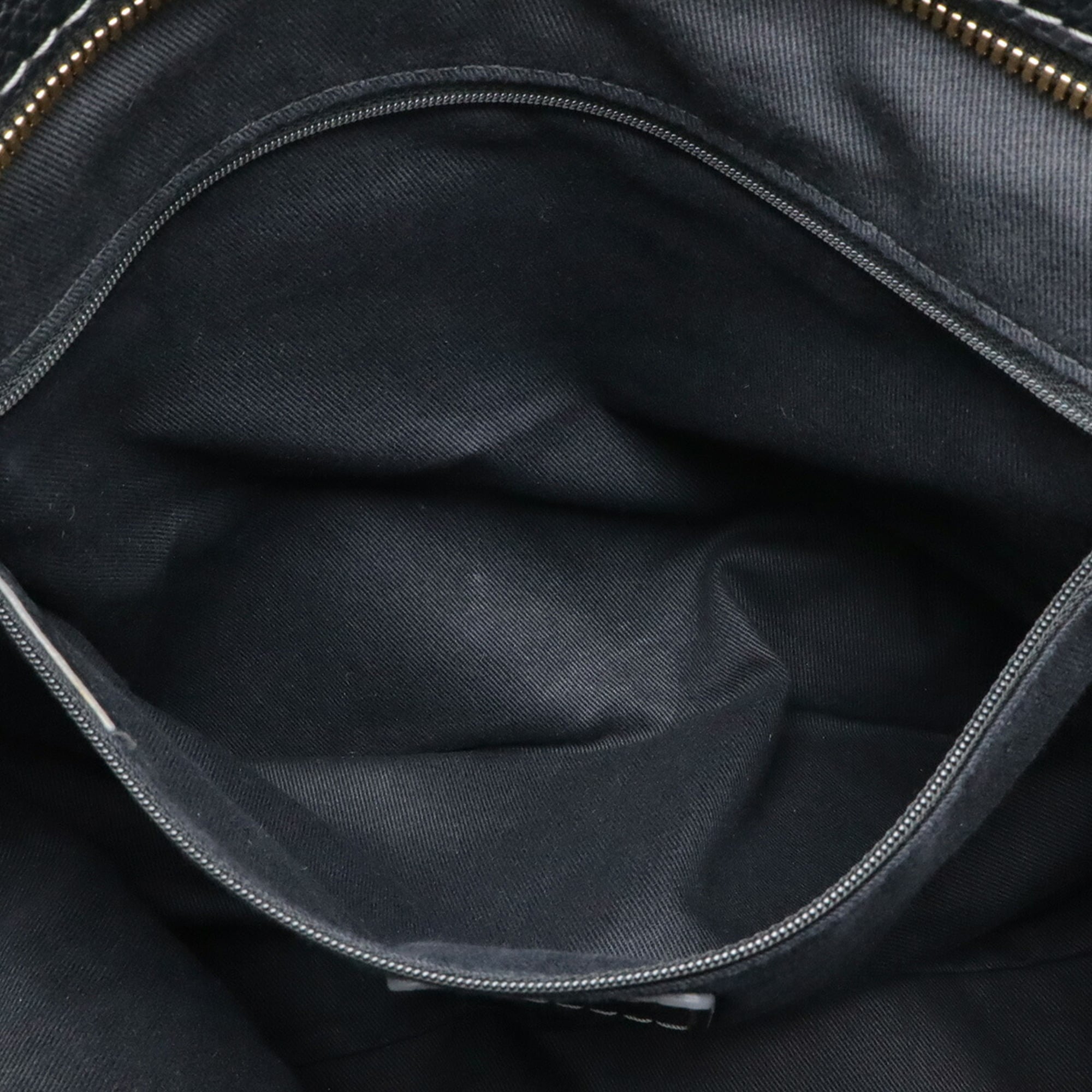 Loewe Black Nylon Canvas Leather Shoulder Bag Tote Bag (Pre-Owned)