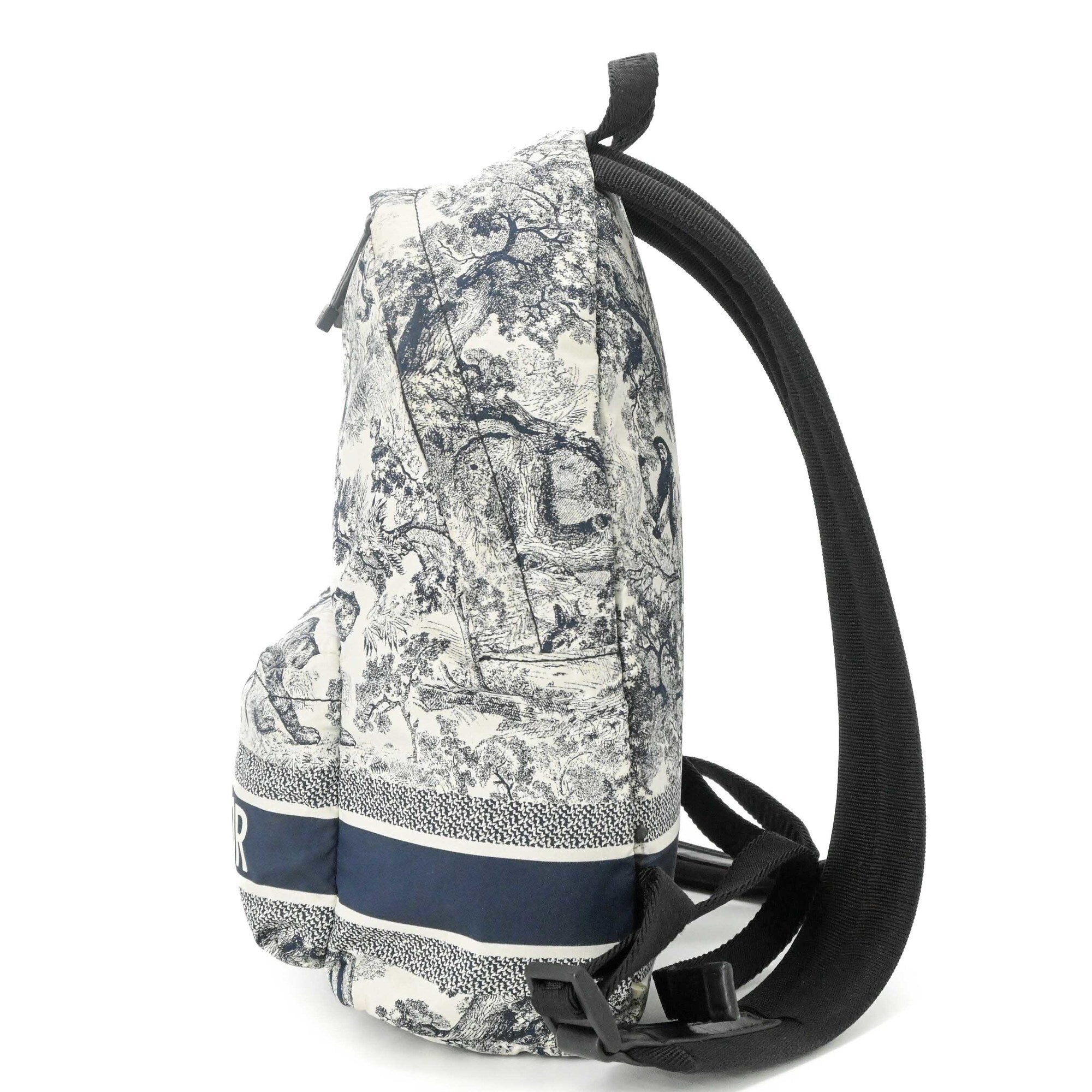 Christian Dior Navy White Nylon Backpack (Pre-Owned)