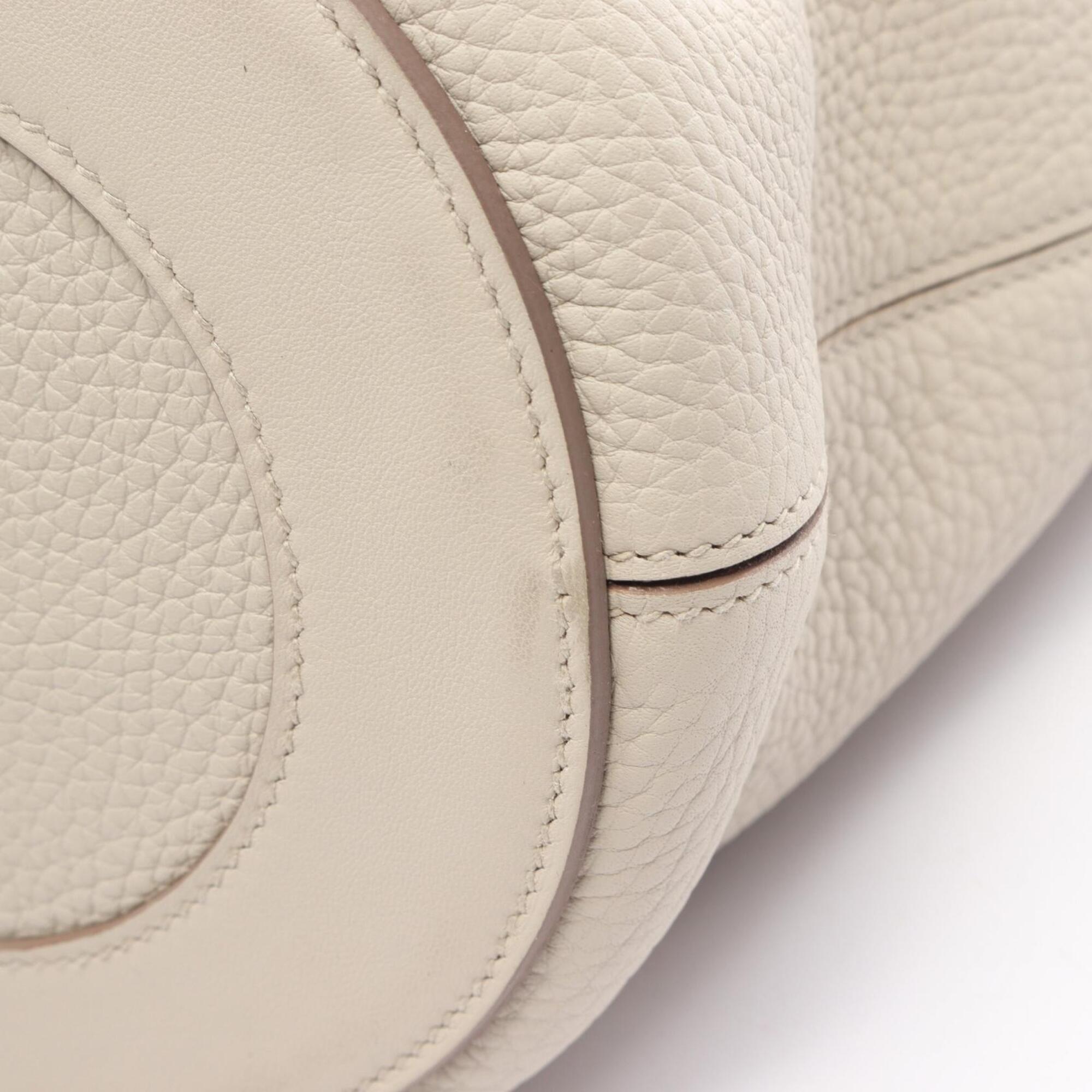 Hermes Beige Taurillon Clemence Leather Swift Leather Handbag (Pre-Owned)